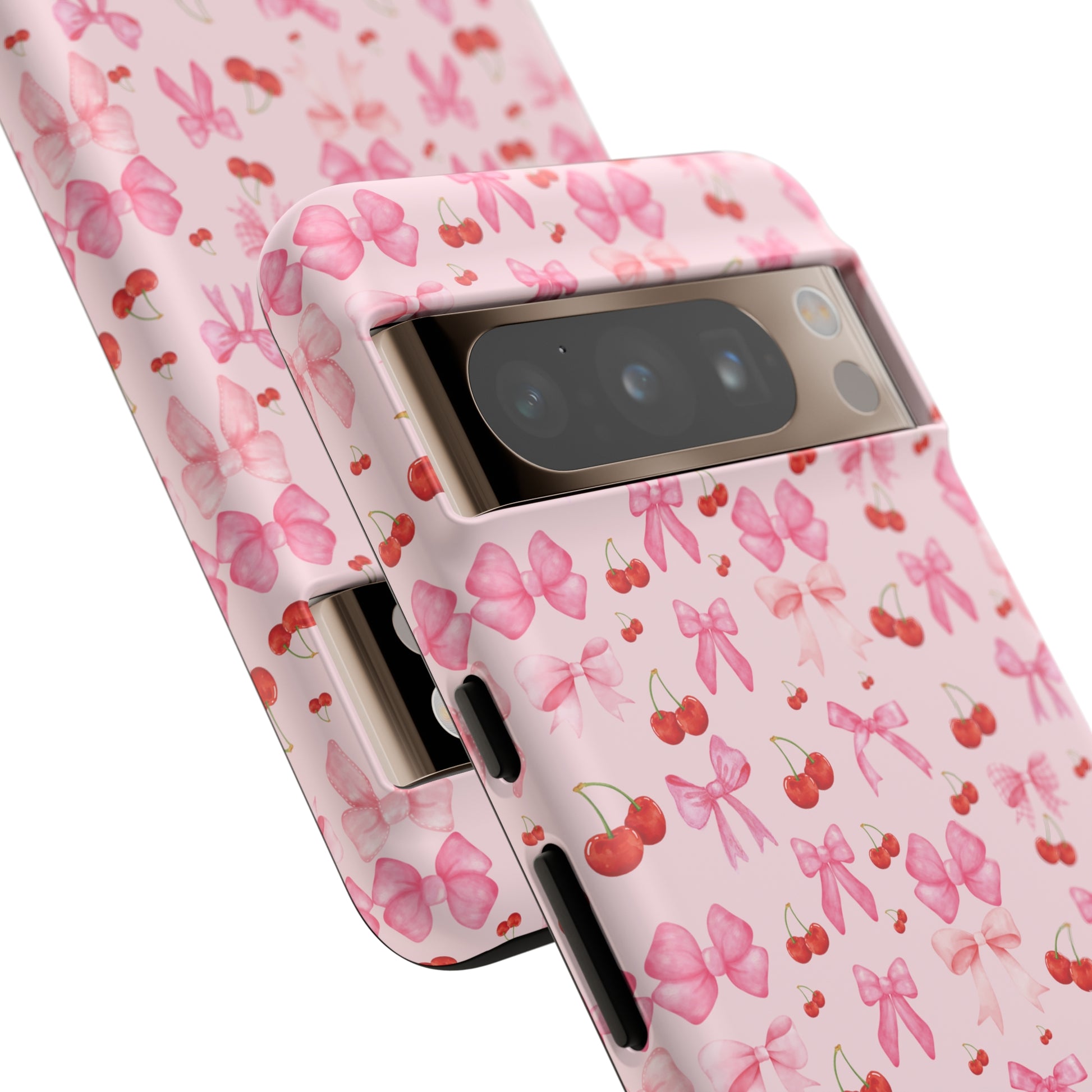 Coquette phone case Cherry Coquette Ribbon Bow iPhone Case Fruity, Girly Gift for Her Phone 15, Samsung iPhone Samsung Gift for Her Case iPhone 15, Samsung iPhone Samsung Accessory Gift for Her.