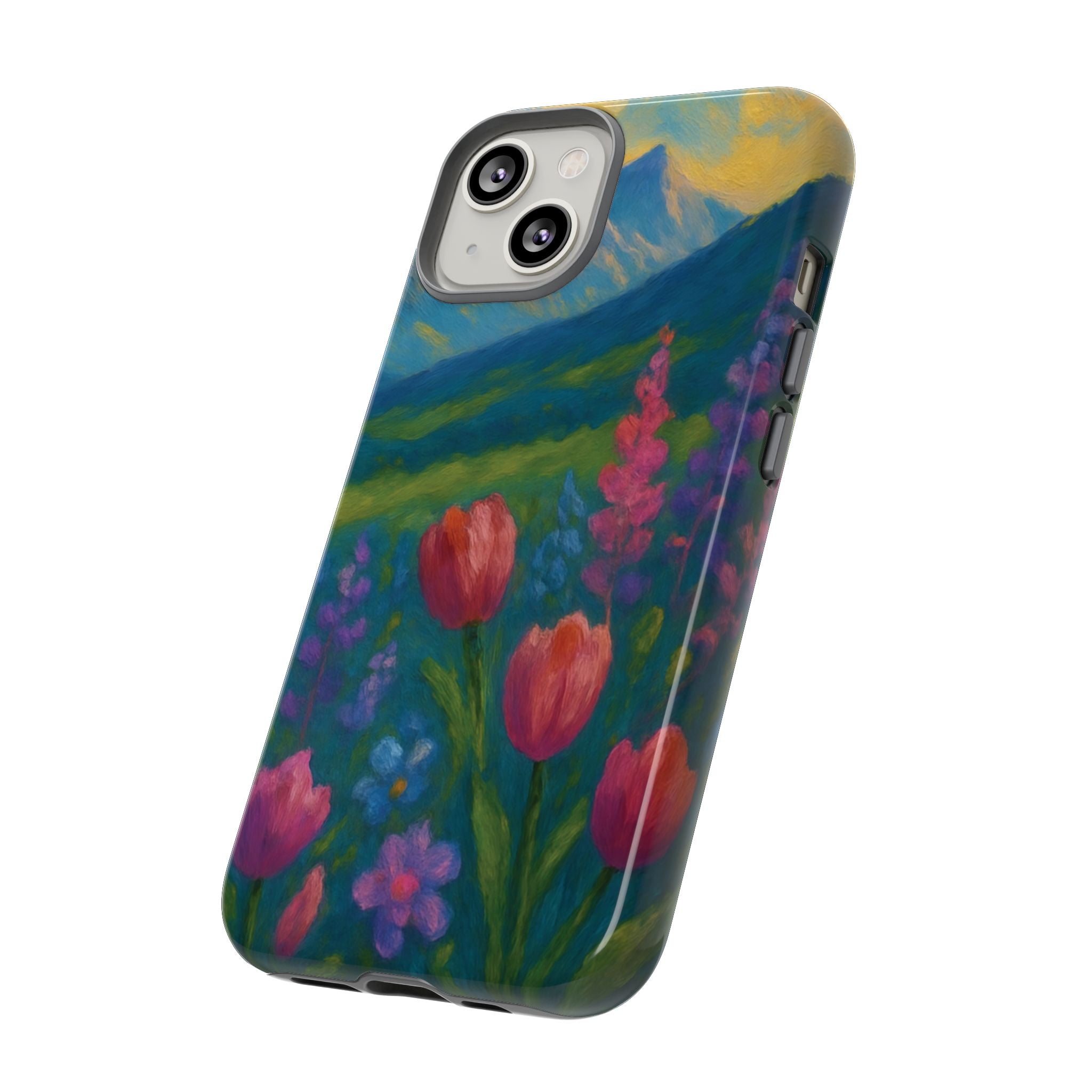 Mountains Wildflowers Phone Case | Vibrant Botanical Floral Design | Nature-Inspired Protective Cover for iPhone & Samsung | Trendy Aesthetic Gift Idea