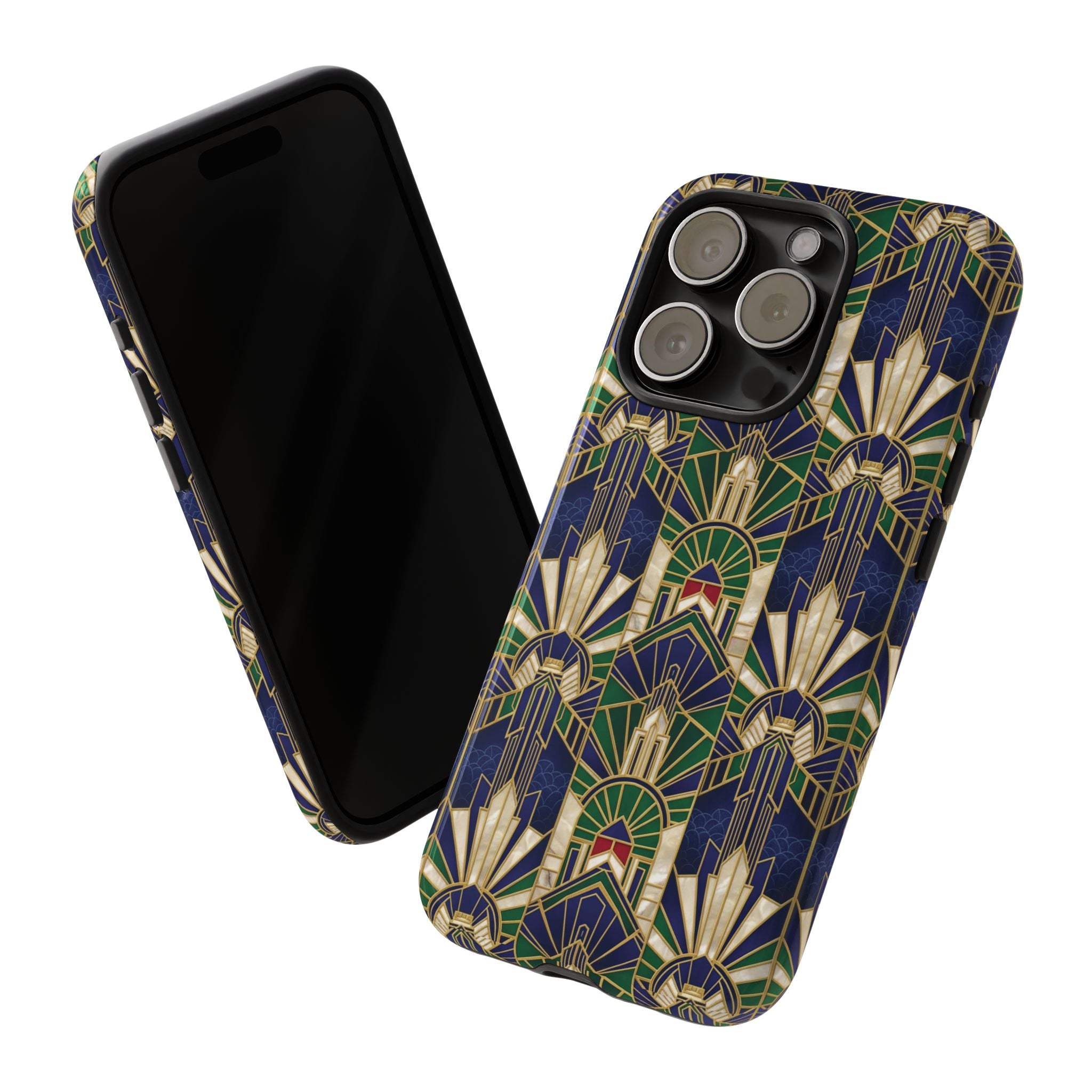 Navy & Gold Art Deco Phone Case — Imperial Art Deco Tough Case