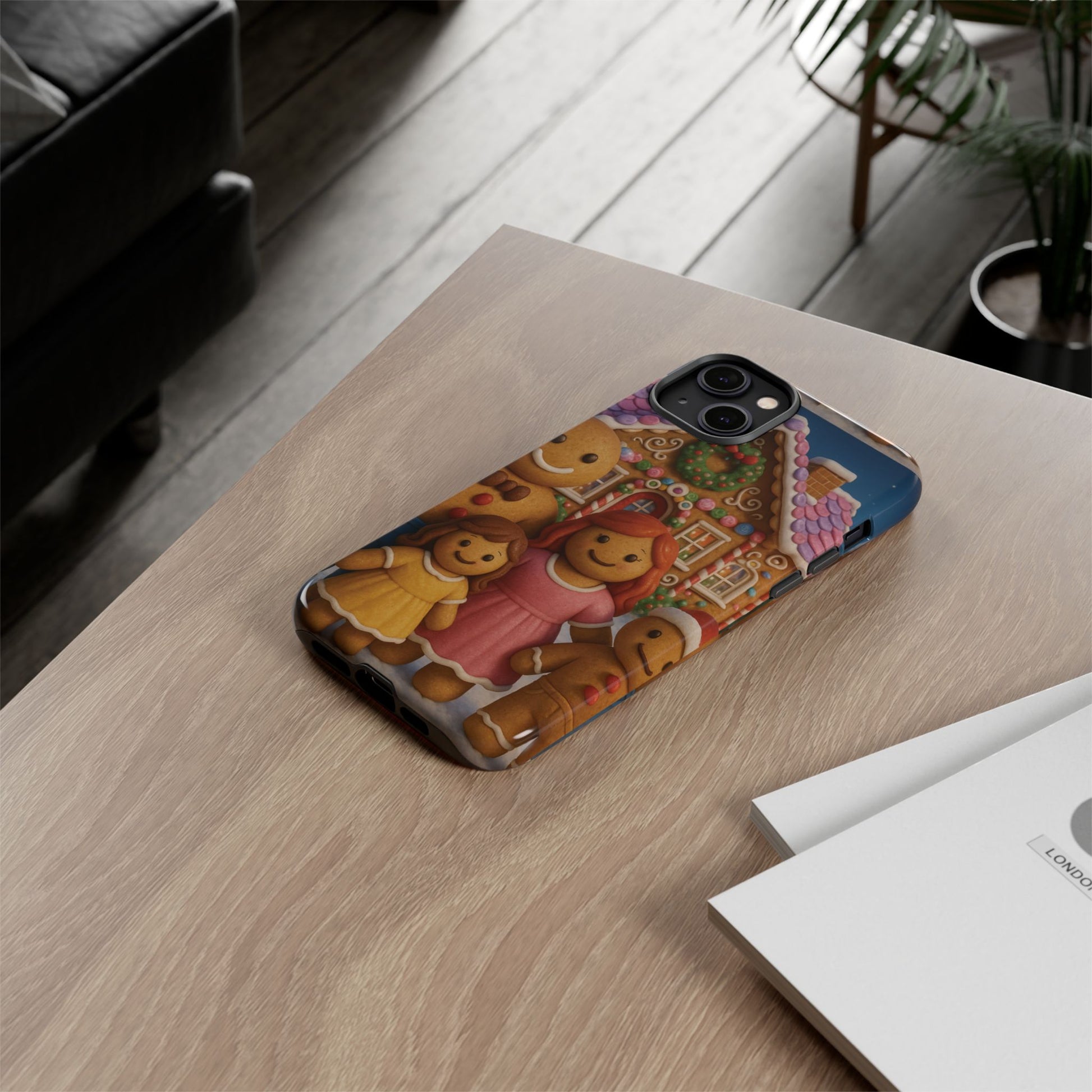 Gingerbread Family Aesthetic Phone Case Vintage-Inspired Design with Christmas theme  Style Cover for iPhone & Samsung Models Galaxy