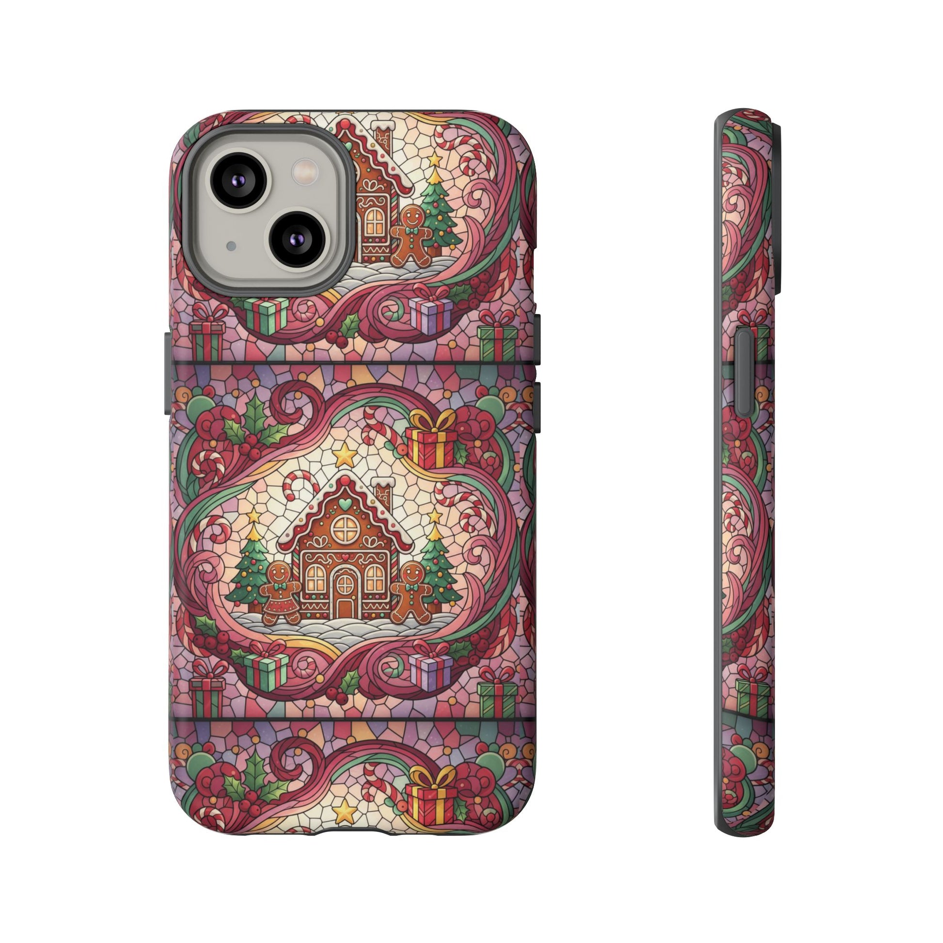 iPhone Case 17, 16  Gingerbread Stained Glass Tough Case Samsung perfect phone case
