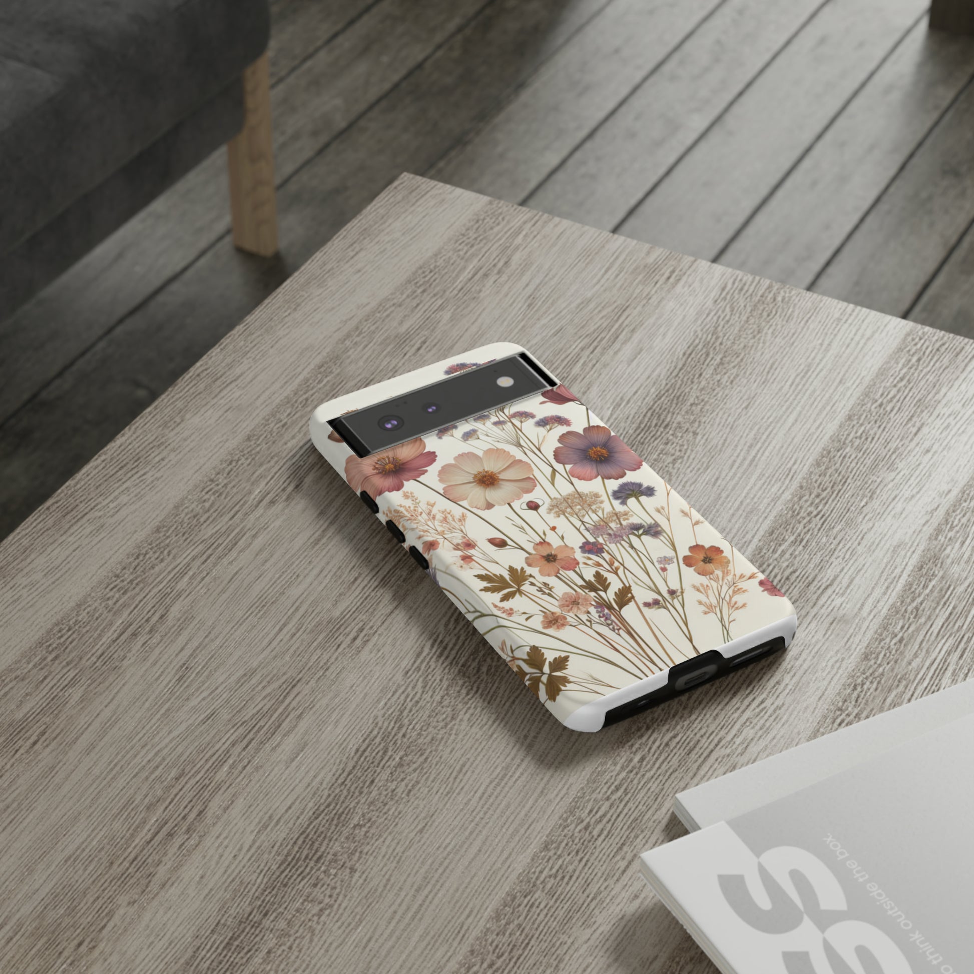 Wildflower Boho Luxury Phone Tough Case Floral Elegant Durable Stylish for Modern Devices iPhone 15, Samsung iPhone Samsung Accessory Gift for Her.