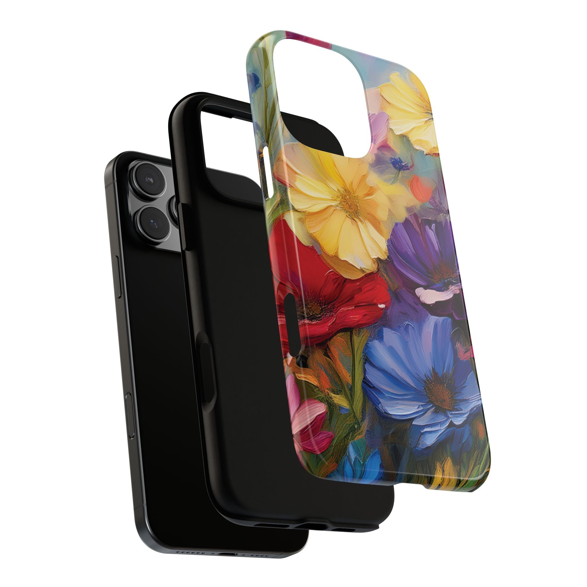 Bold Wildflower Phone Case Bright Hand-Painted Floral Art Vibrant Botanical Design for iPhone & Samsung | Trendy Nature Lover Gift Phone  Galaxy