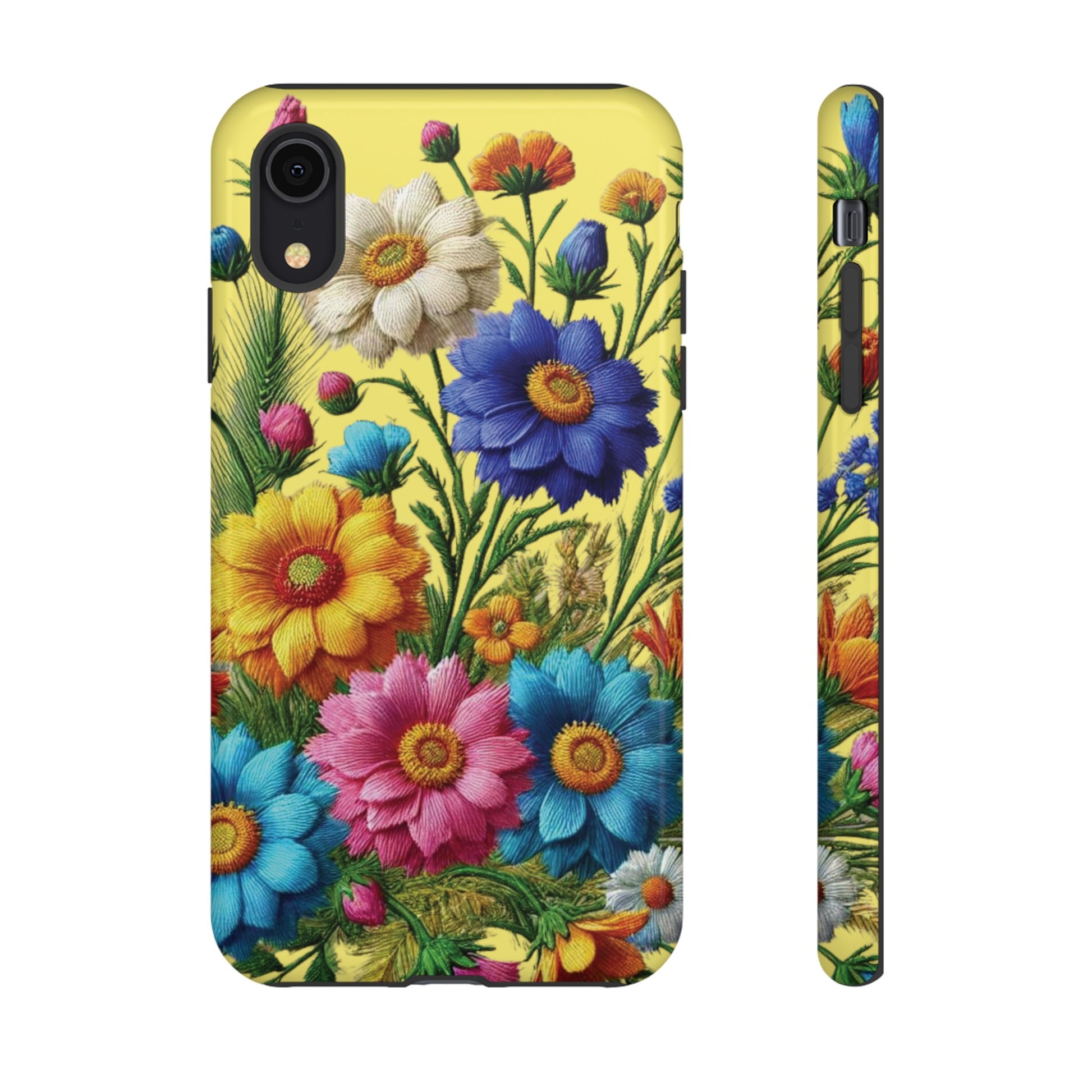 Phone Case Yellow Bright Floral Protective Phone Case Gift for Her Phone 15, Samsung iPhone Samsung  iPhone 15, Samsung iPhone Samsung Accessory Gift for Her
