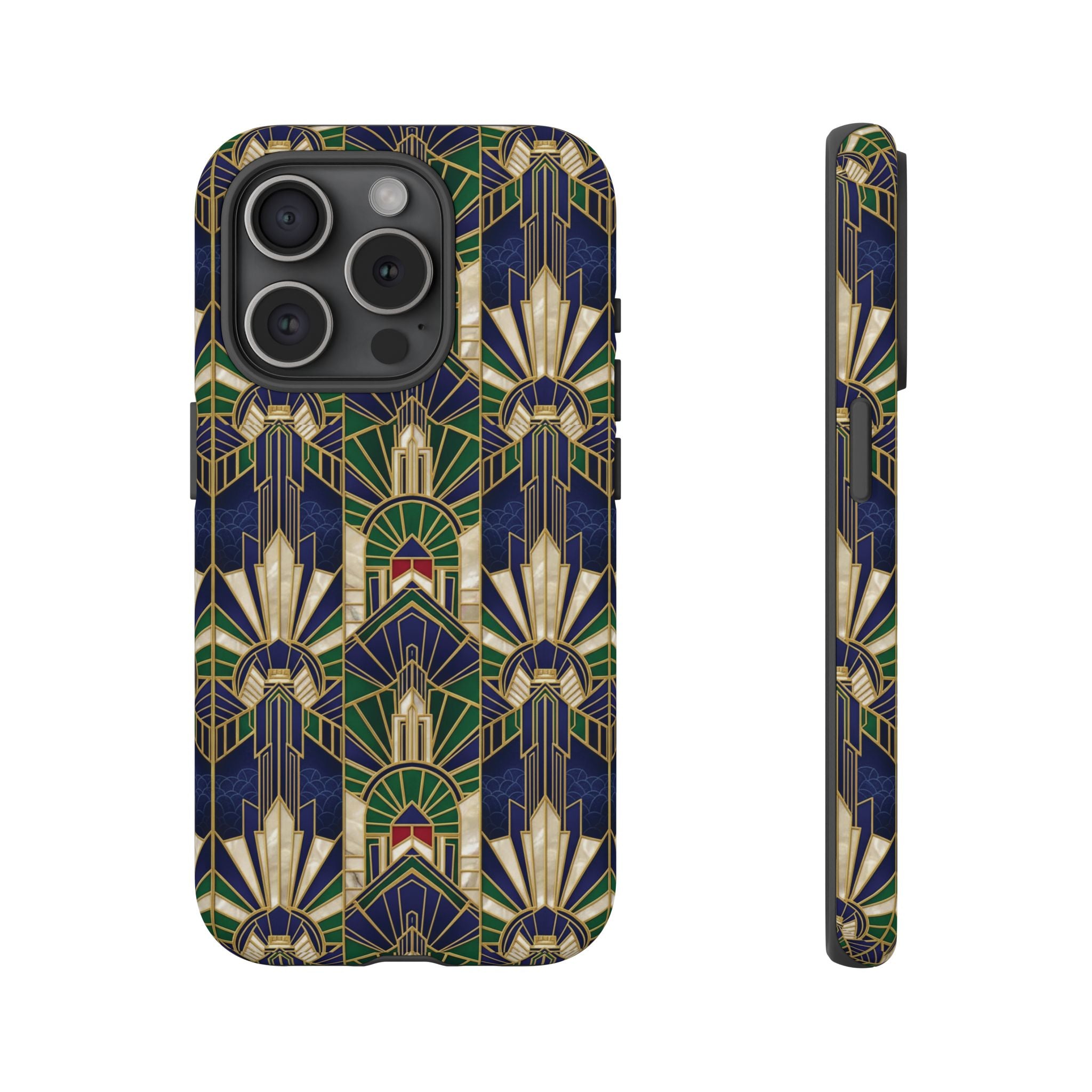 Navy & Gold Art Deco Phone Case — Imperial Art Deco Tough Case