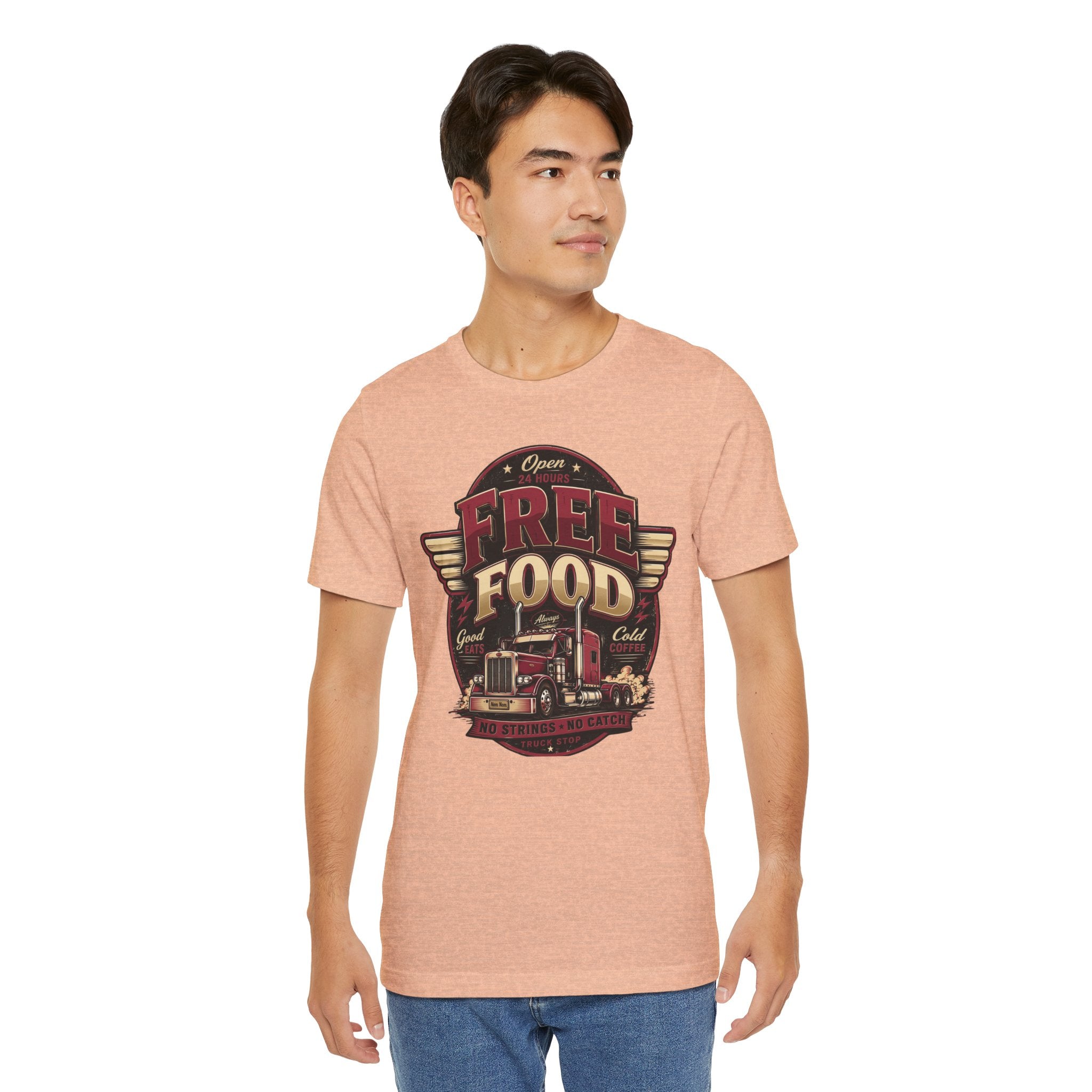 Funny "Free Food" Food Truck T-Shirt Perfect for Dad or Husband