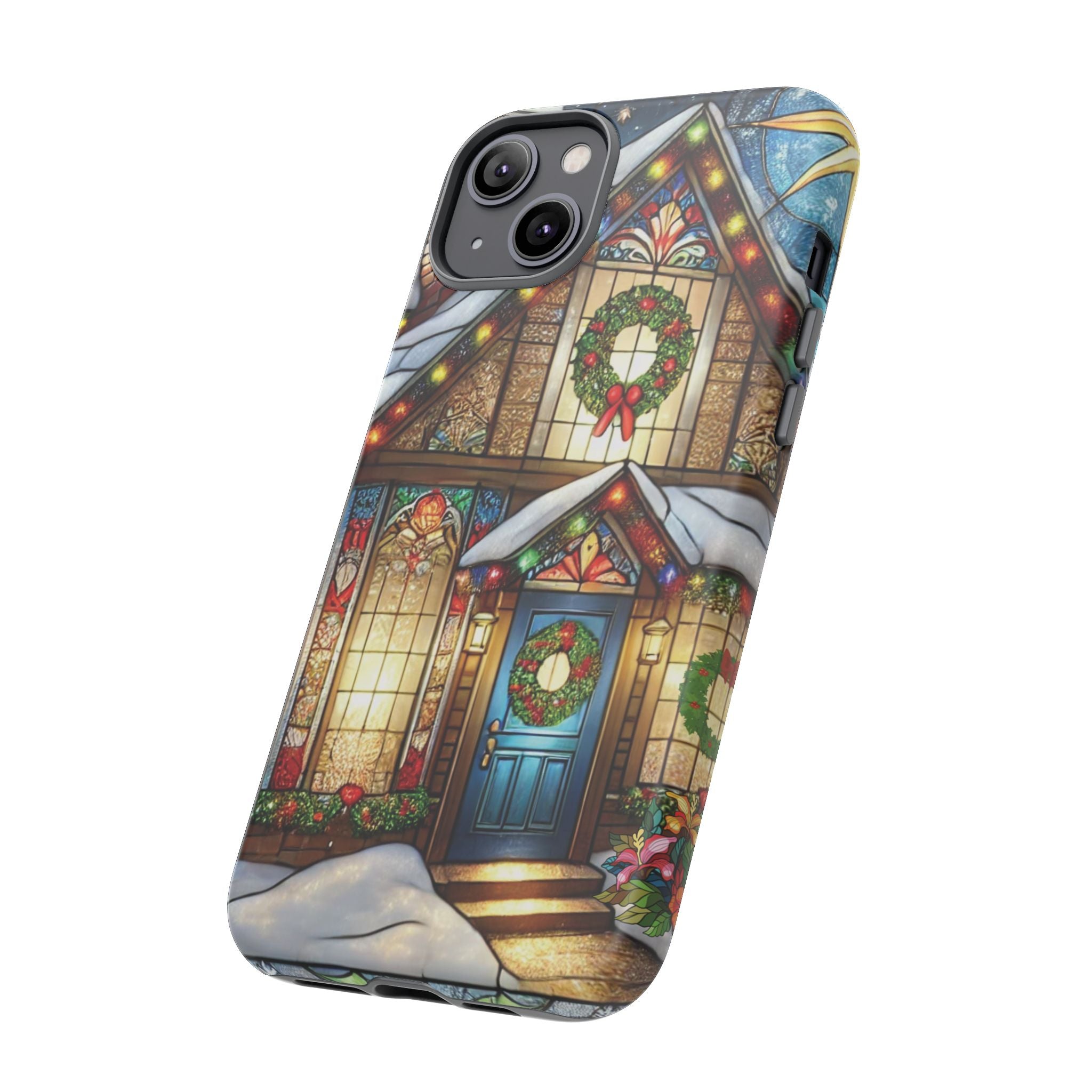 Phone Case - Stain Glass Christmas Unique Holiday Protection Gift for Her