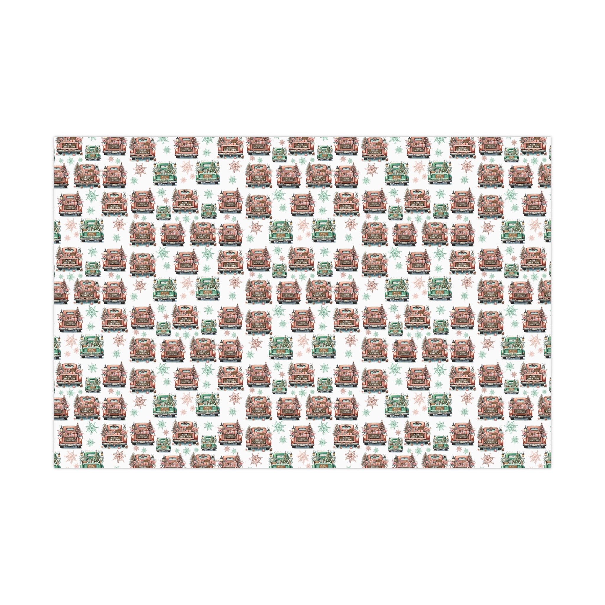 Charming Pink & Mint Green Christmas Pickup Gift Wrap Paper – Festive and Unique Holiday Wrapping, Perfect for Adding a Playful Touch to Your Gifts - MRSBYVALLE
