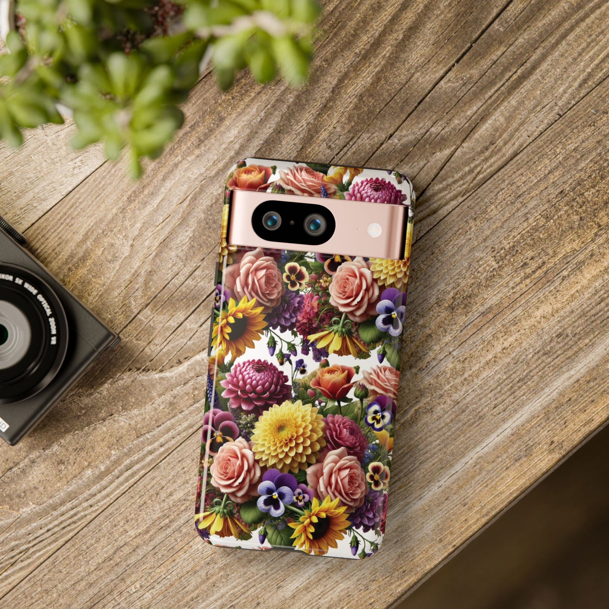 Floral Fall Phone Case for iPhone 16 15 14 13 12  21 23 Samsung, and Pixel | Stylish Protective Cover Gift for Her Perfect for Floral Lover