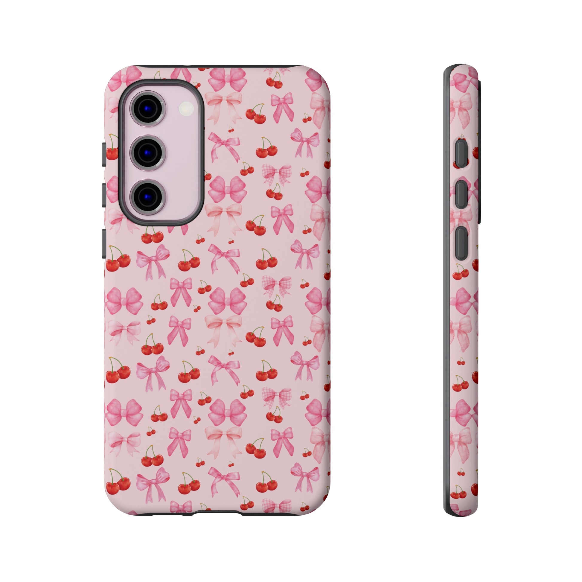 Coquette phone case Cherry Coquette Ribbon Bow iPhone Case Fruity, Girly Gift for Her Phone 15, Samsung iPhone Samsung Gift for Her Case iPhone 15, Samsung iPhone Samsung Accessory Gift for Her.
