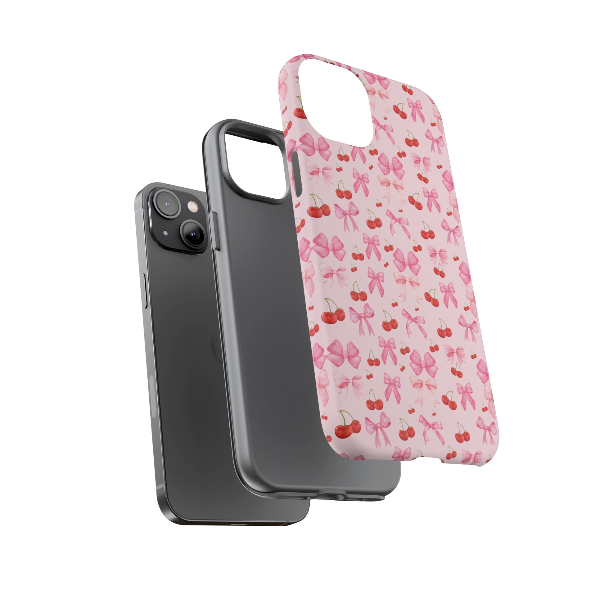 Coquette phone case Cherry Coquette Ribbon Bow iPhone Case Fruity, Girly Gift for Her Phone 15, Samsung iPhone Samsung Gift for Her Case iPhone 15, Samsung iPhone Samsung Accessory Gift for Her.