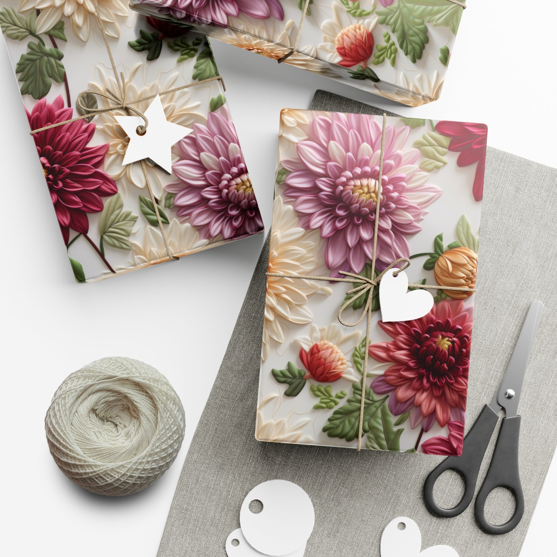 Elegant Fall Floral Wrapping Paper | Autumn-Inspired Gift Wrap with Vibrant Seasonal Blooms | Perfect for Thanksgiving, Birthdays, & Special Occasions | Premium Quality Gifts Moms - MRSBYVALLE