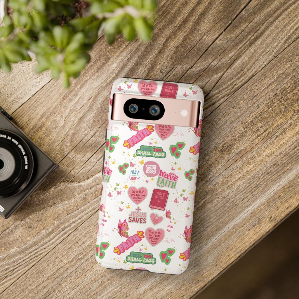 Carry Your Faith Everywhere | Christian Tough Phone Case with Bible Verse or Affirmation | Protective, Inspirational Gift for Christians