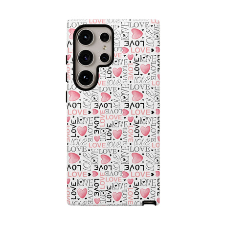 Cute Love Modern Watercolor Abstract Phone Case Compatible with iPhone, Samsung & More - Stylish, Durable Protection with Vibrant Artistic Design Perfect Gift for Her