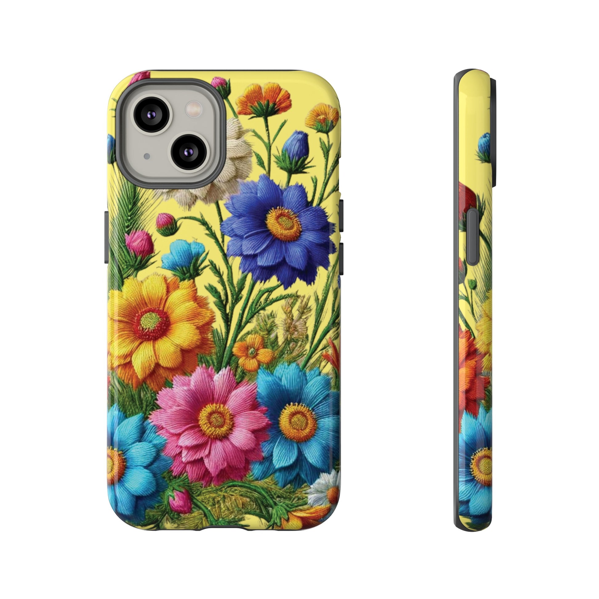 Phone Case Yellow Bright Floral Protective Phone Case Gift for Her Phone 15, Samsung iPhone Samsung  iPhone 15, Samsung iPhone Samsung Accessory Gift for Her