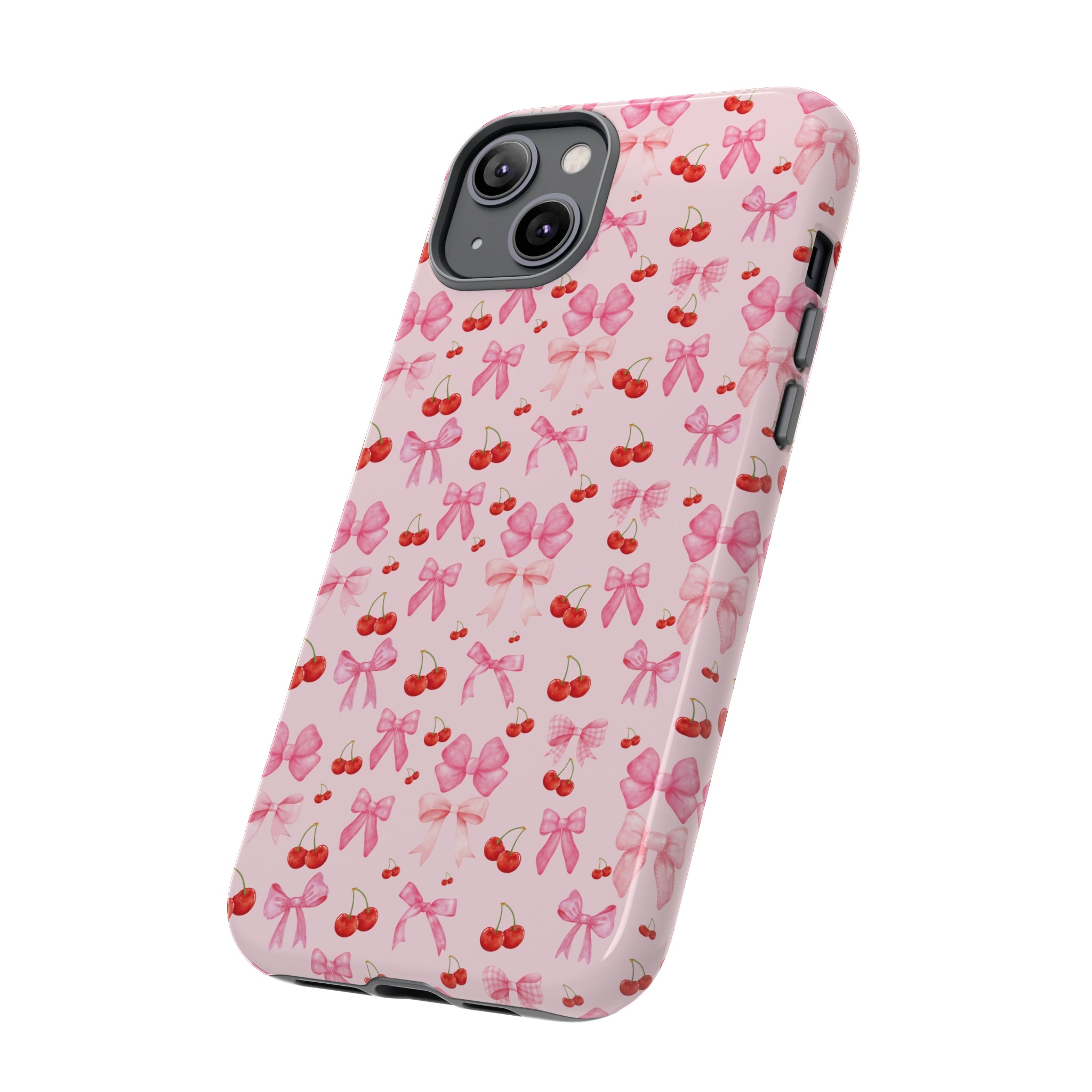 Coquette phone case Cherry Coquette Ribbon Bow iPhone Case Fruity, Girly Gift for Her Phone 15, Samsung iPhone Samsung Gift for Her Case iPhone 15, Samsung iPhone Samsung Accessory Gift for Her.