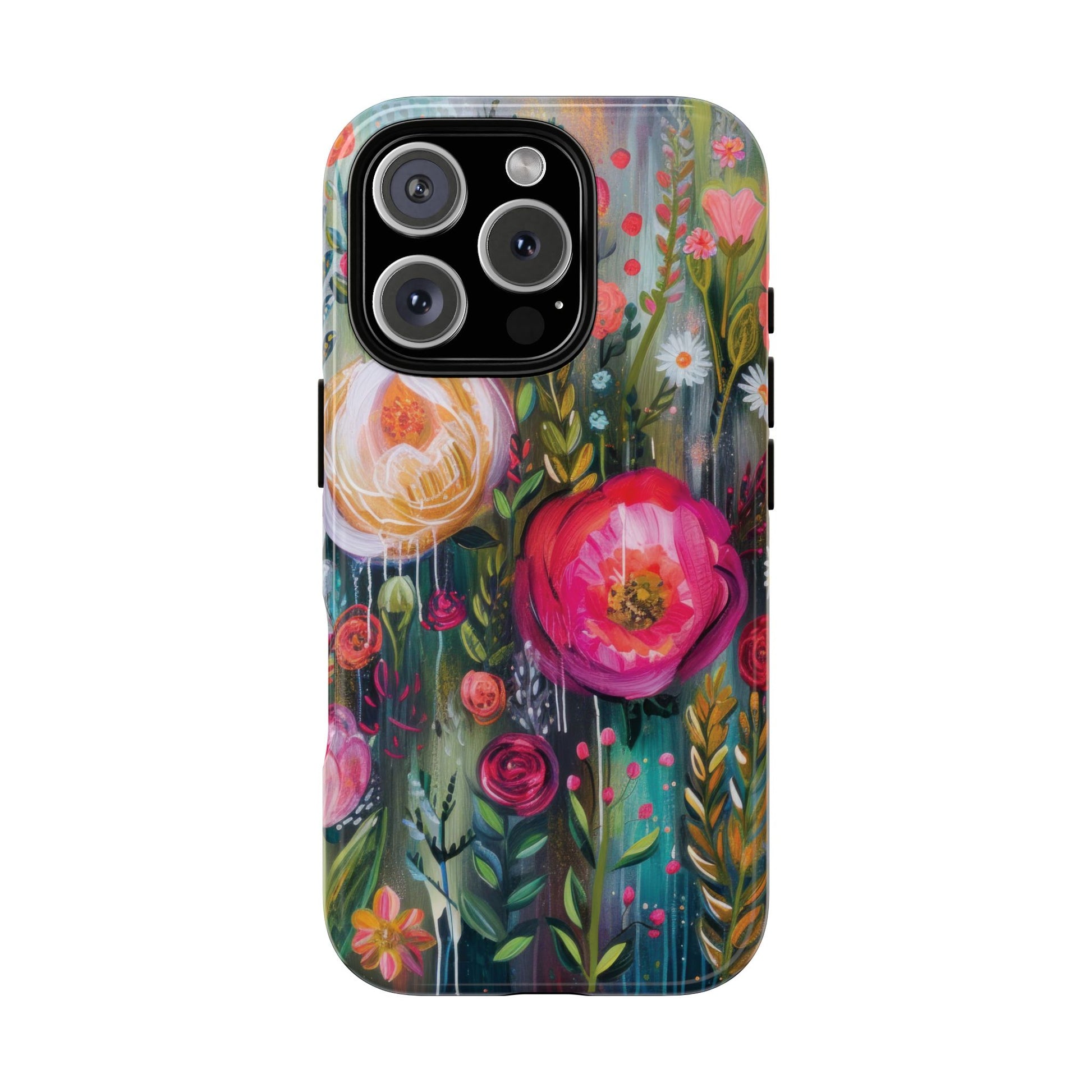 Watercolor Boho Floral Phone Case for iPhone 16 15 14 13 12  21 23 Samsung, and Pixel | Stylish Protective Cover Gift for Her Perfect for Floral Lover