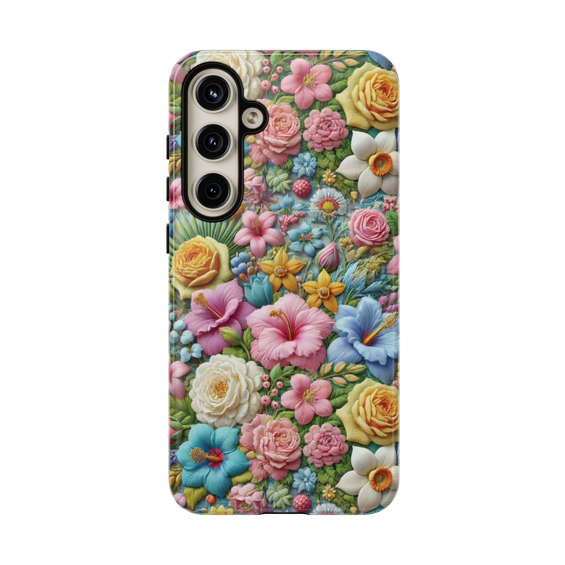 Elegant Pastel Flower Phone Case – Beautiful Floral Design, Durable Protection for Your Device, Stylish and Lightweight, Perfect Gift for Flower Lovers