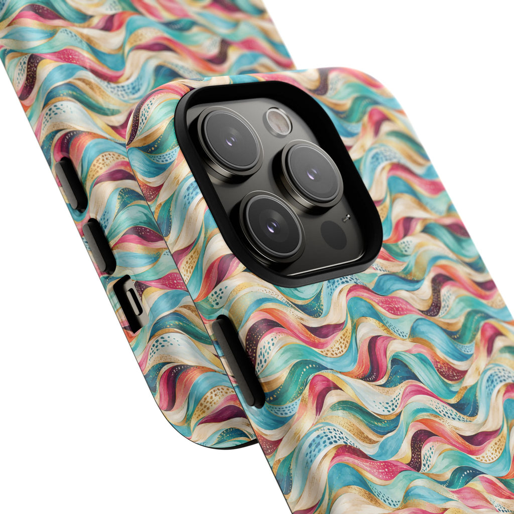 Colorful Wave MagSafe Tough Phone Case