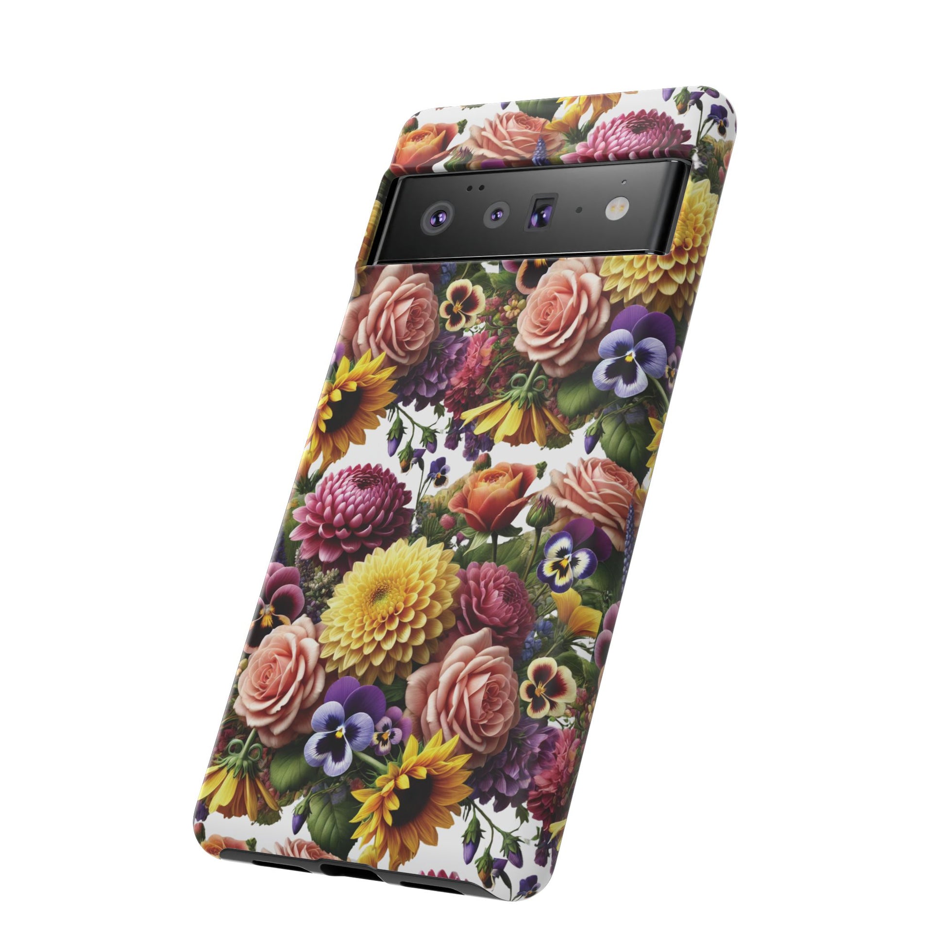 Floral Fall Phone Case for iPhone 16 15 14 13 12  21 23 Samsung, and Pixel | Stylish Protective Cover Gift for Her Perfect for Floral Lover