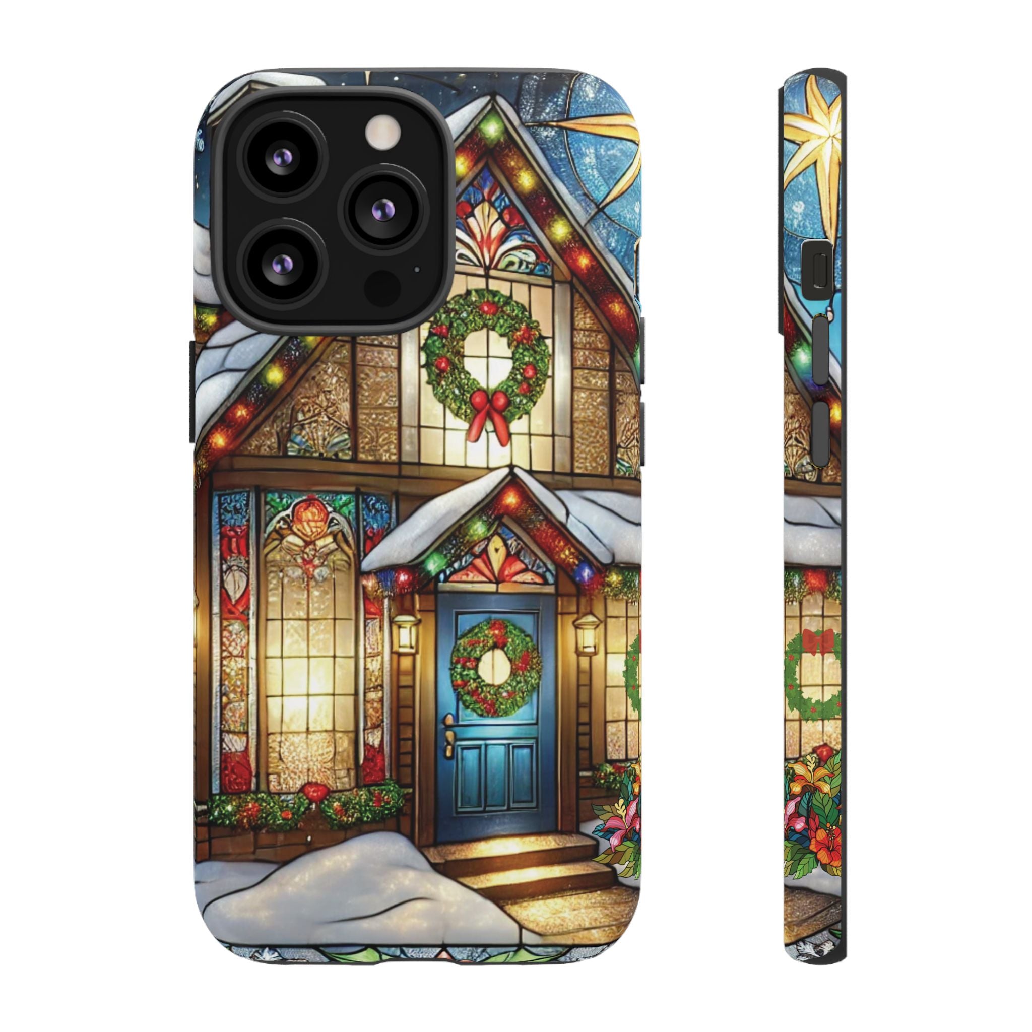 Phone Case - Stain Glass Christmas Unique Holiday Protection Gift for Her
