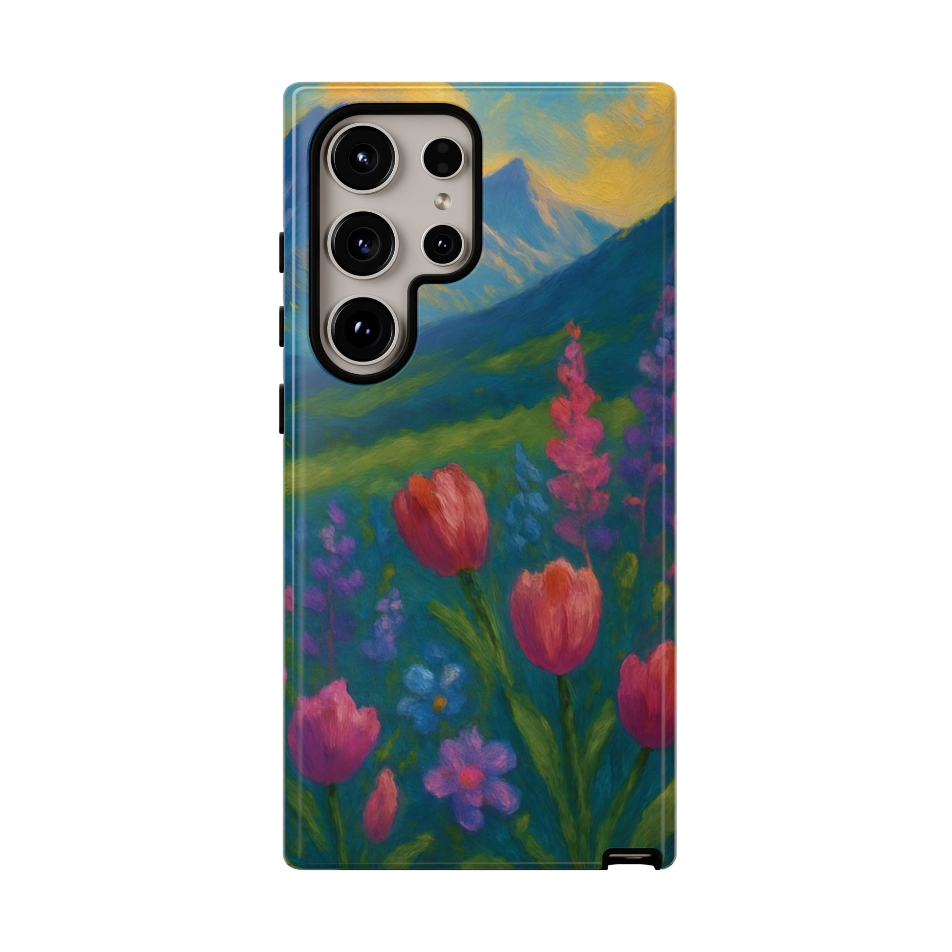 Mountains Wildflowers Phone Case | Vibrant Botanical Floral Design | Nature-Inspired Protective Cover for iPhone & Samsung | Trendy Aesthetic Gift Idea