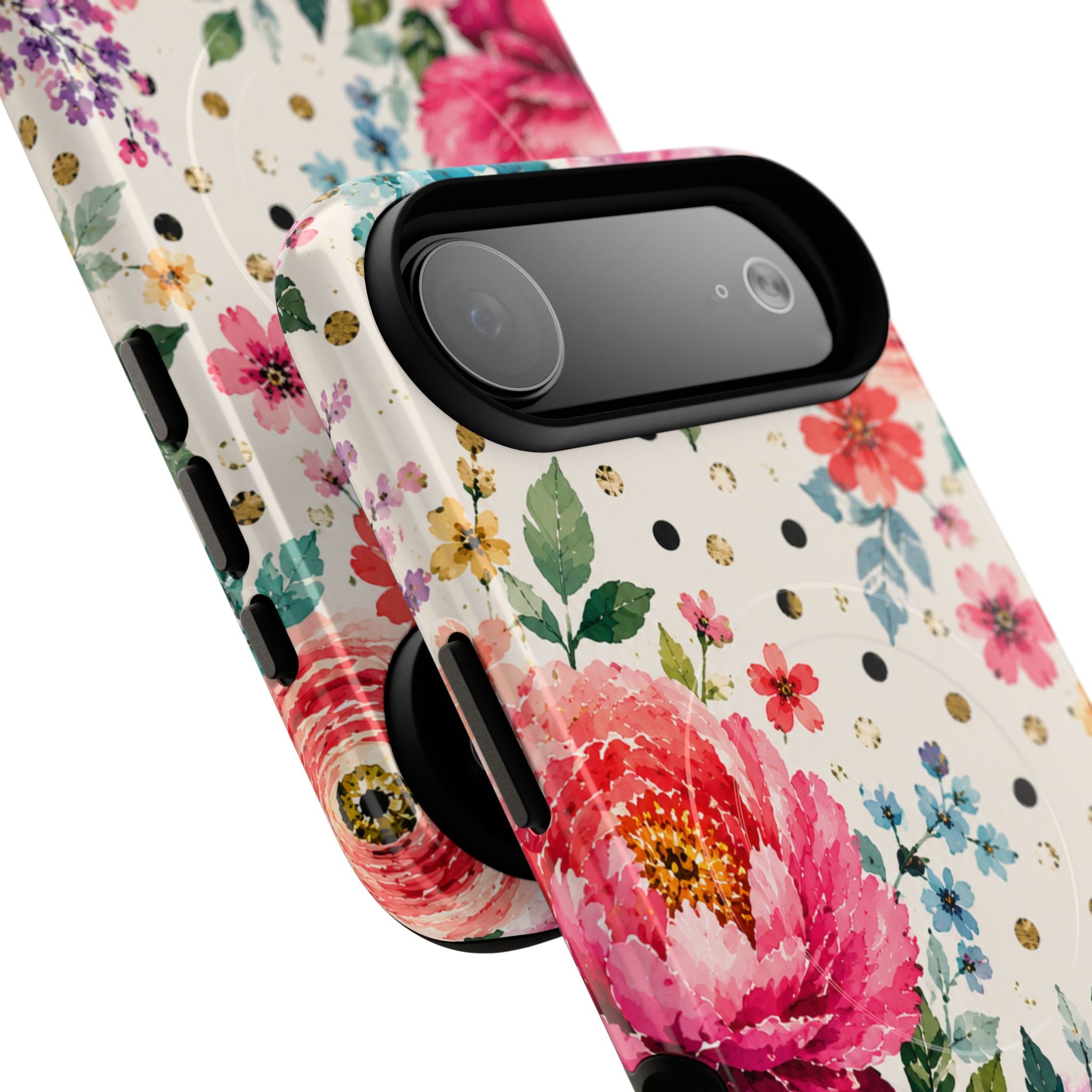 Watercolor Floral Peonies phone case | magnetic slim protective case