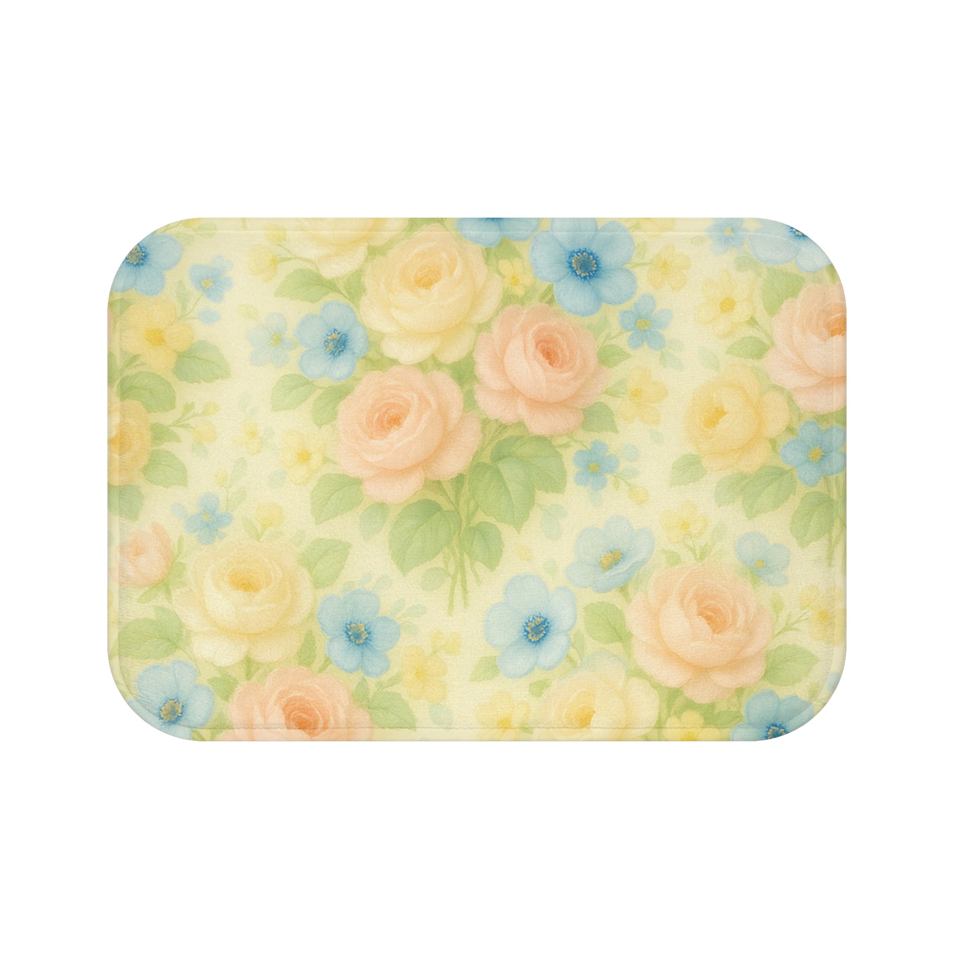 Elegant yellow vintage floralBathmat – Stunning Birds & Floral | Soft, Absorbent & Non-Slip Bathroom Rug for Stylish Home Décor & Comfort Home