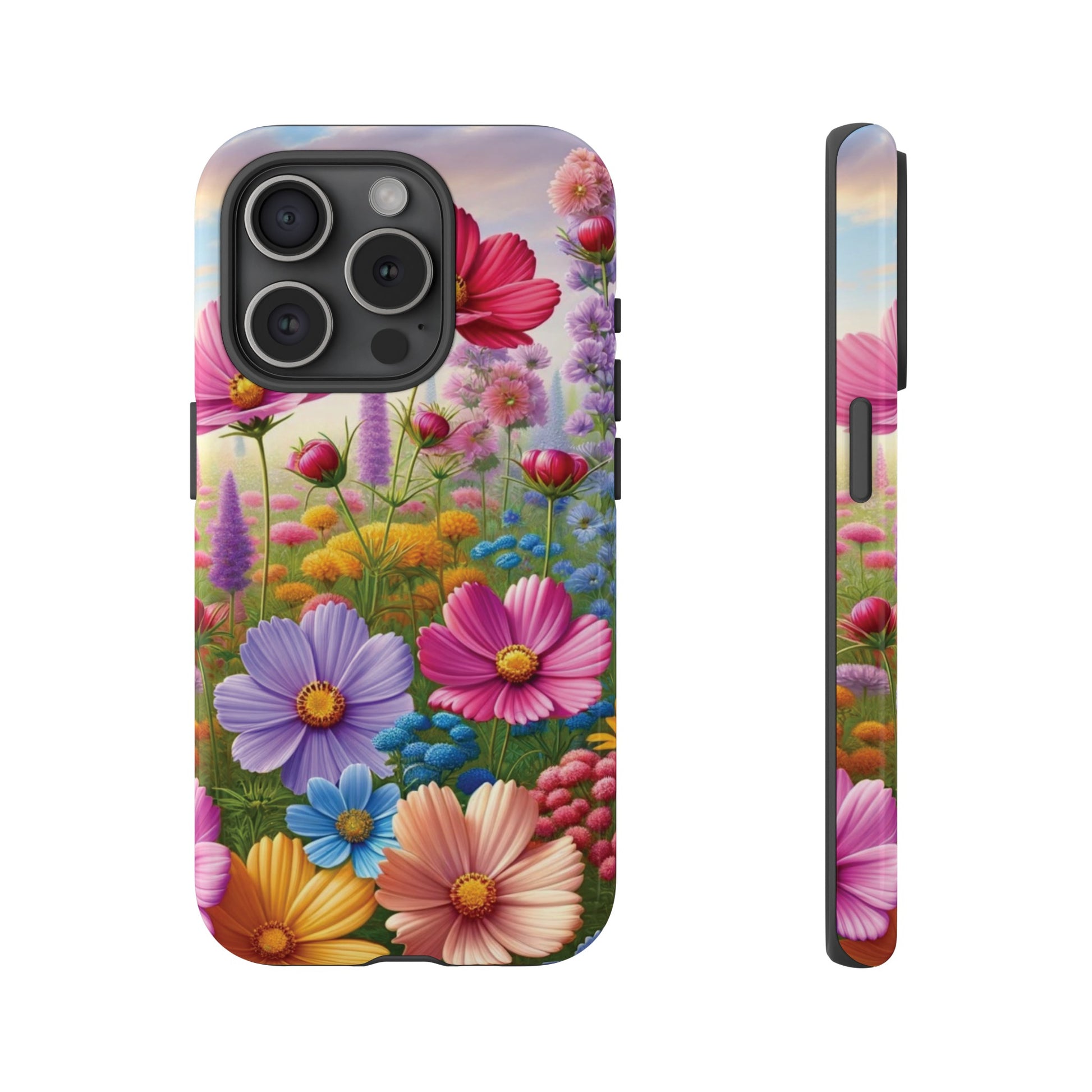 Bright Floral Phone Case Durable for iPhone Samsung Gift iPhone 15, 14, 13 Samsung Pixel Gift for Mom Accessory Gift for Her