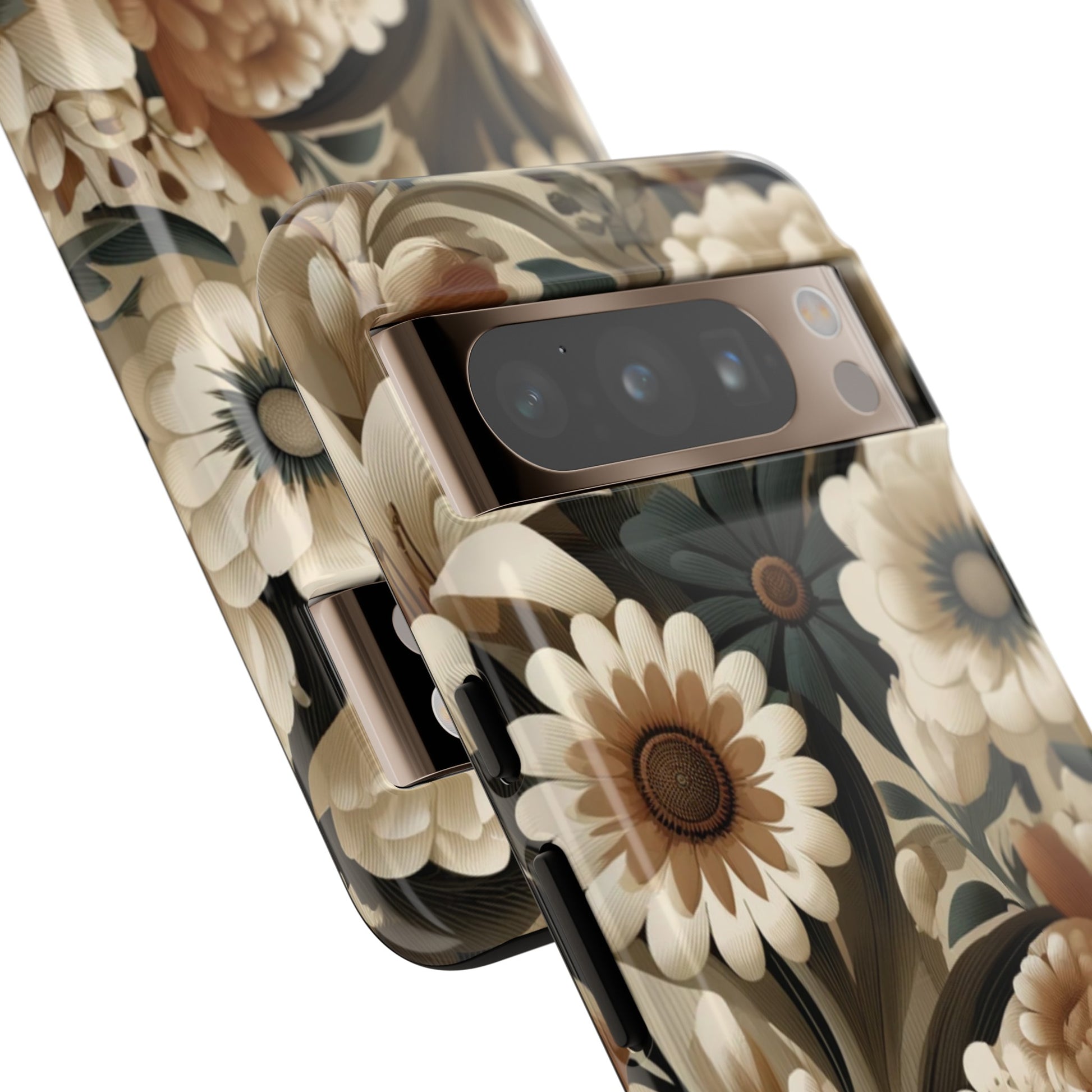 Mid-century Modern Floral Phone Case Durable for iPhone Samsung Gift iPhone 15, 14, 13 Samsung Pixel Gift for Mom Accessory Gift for Her