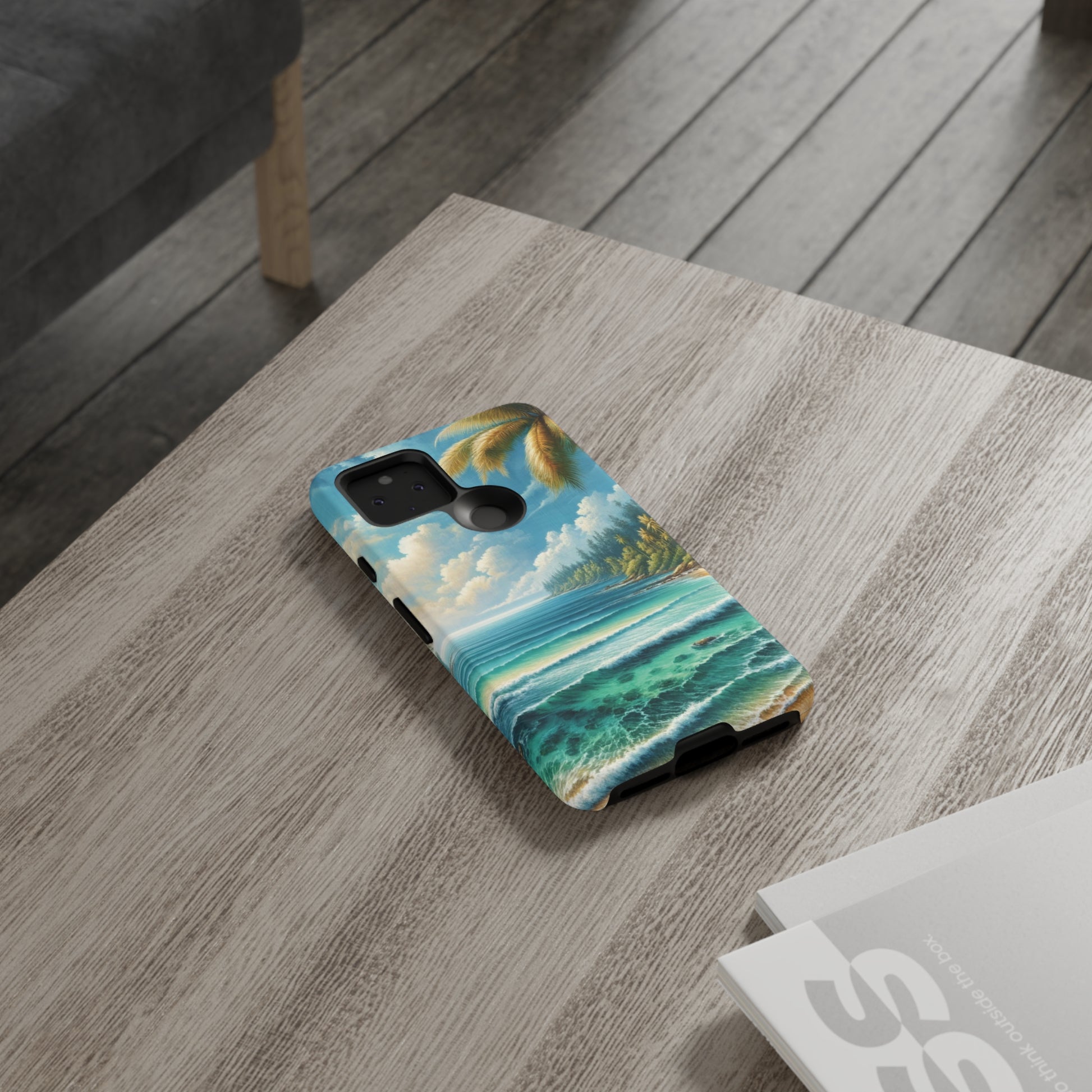 Coastal Serenity Ocean Beach View Protective Phone Case Gift for Her Phone 15, Samsung iPhone Samsung Gift for Her Case iPhone 15, Samsung iPhone Samsung Accessory Gift for Her.
