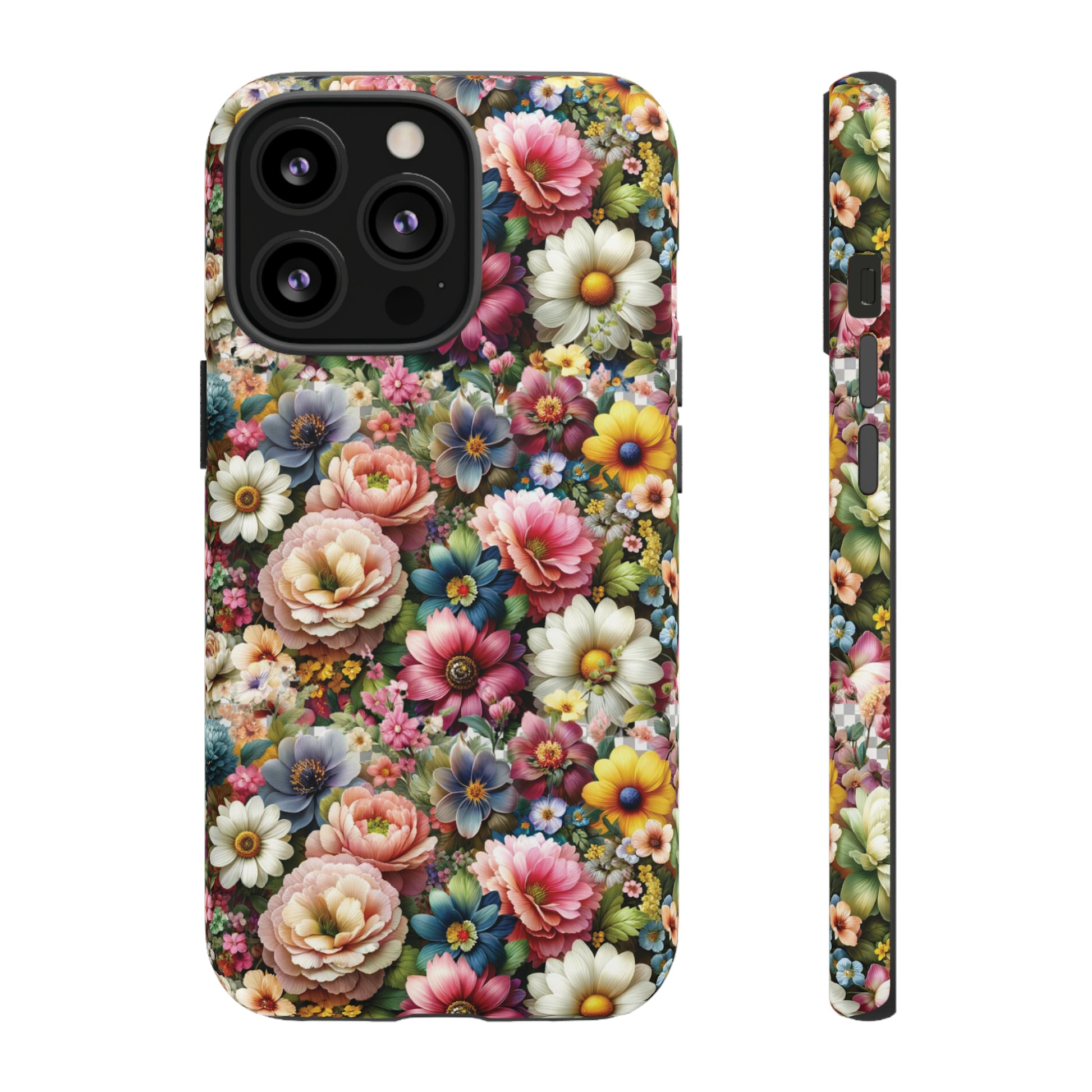 Floral Luxury Phone Tough Case Floral Elegant Durable Stylish for Modern Devices iPhone 15, Samsung iPhone Samsung Accessory Gift for Her.