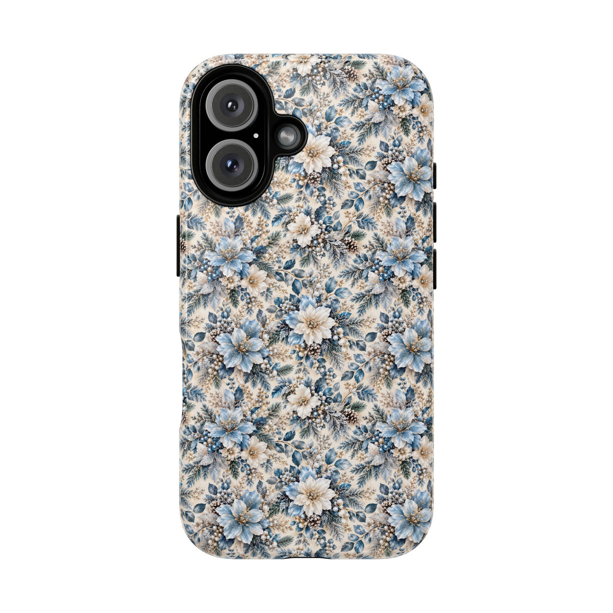Icy Blue Floral MagSafe Tough Phone Case