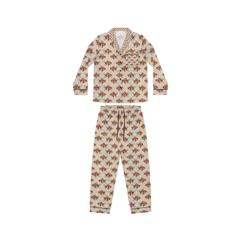Floral pajama set on a white background