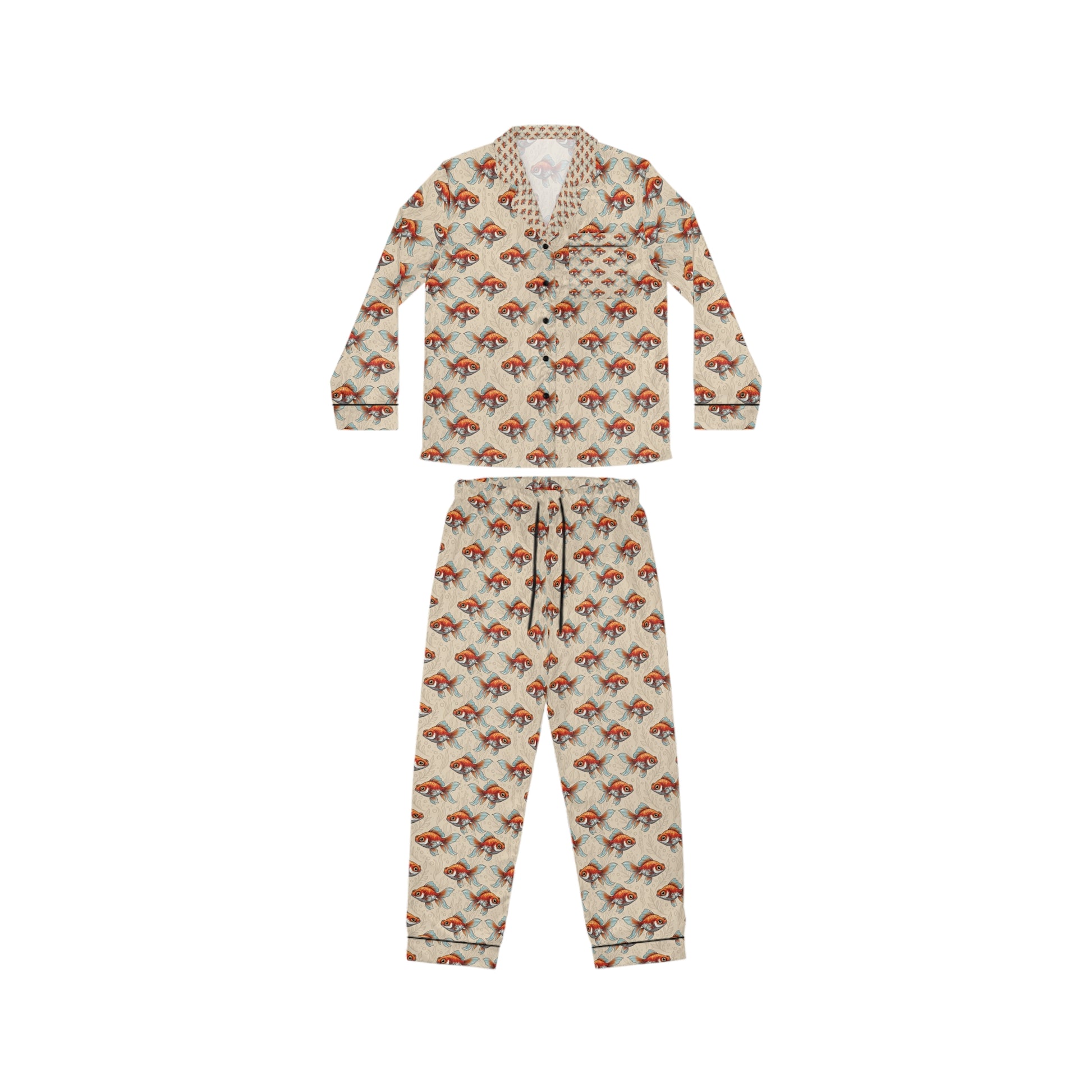 Floral pajama set on a white background