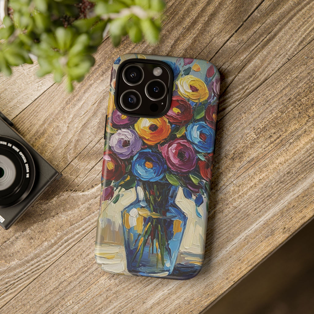 Floral Luxury Oil Painting Illusion Tough Case — Floral Art Phone Case for Art Lovers