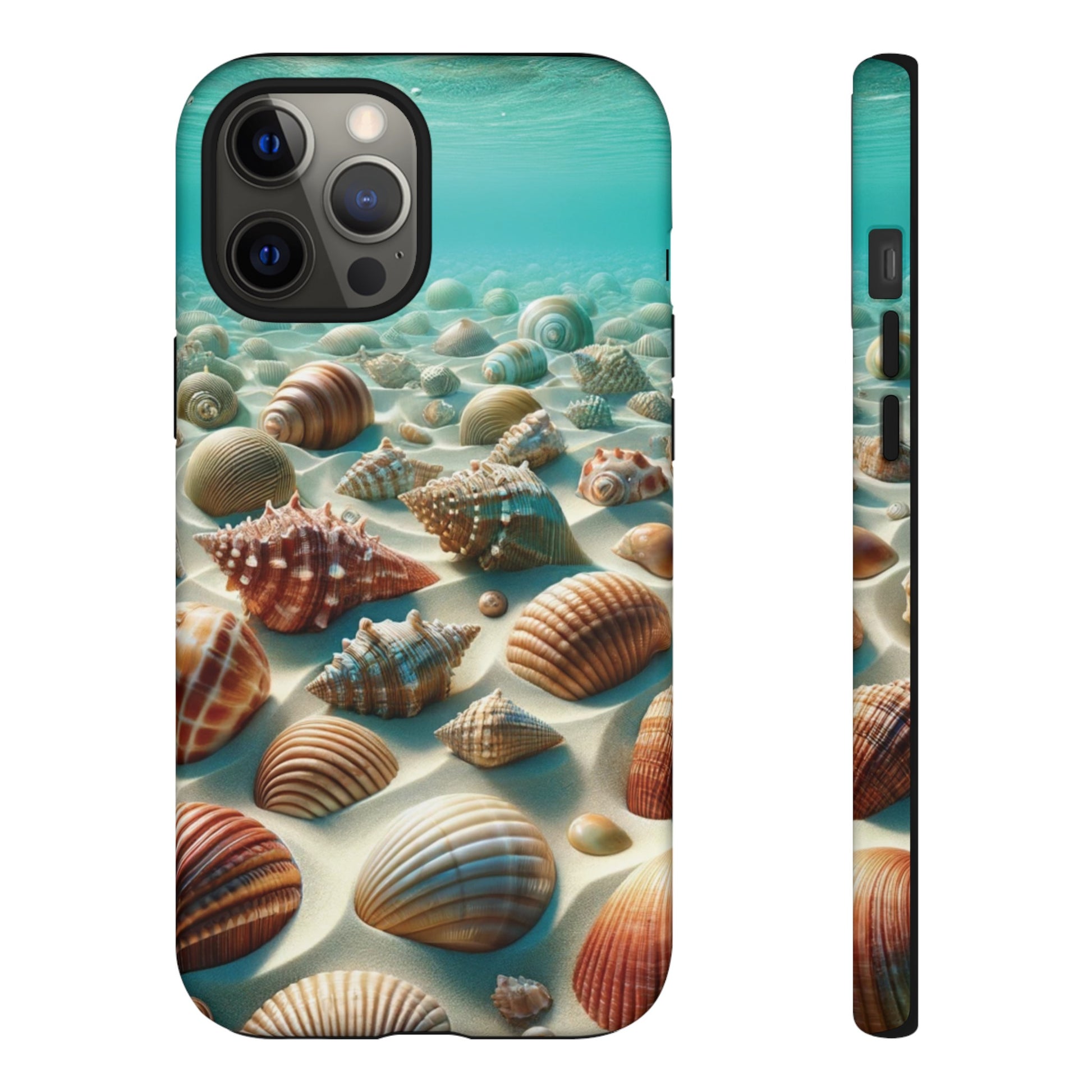 Plush Ocean Bliss Turquoise Seashell Ocean Beach View Protective Phone Case Gift for Her Phone 15, Samsung iPhone Samsung Gift for Her Case iPhone 15, Samsung iPhone Samsung Accessory Gift for Her.
