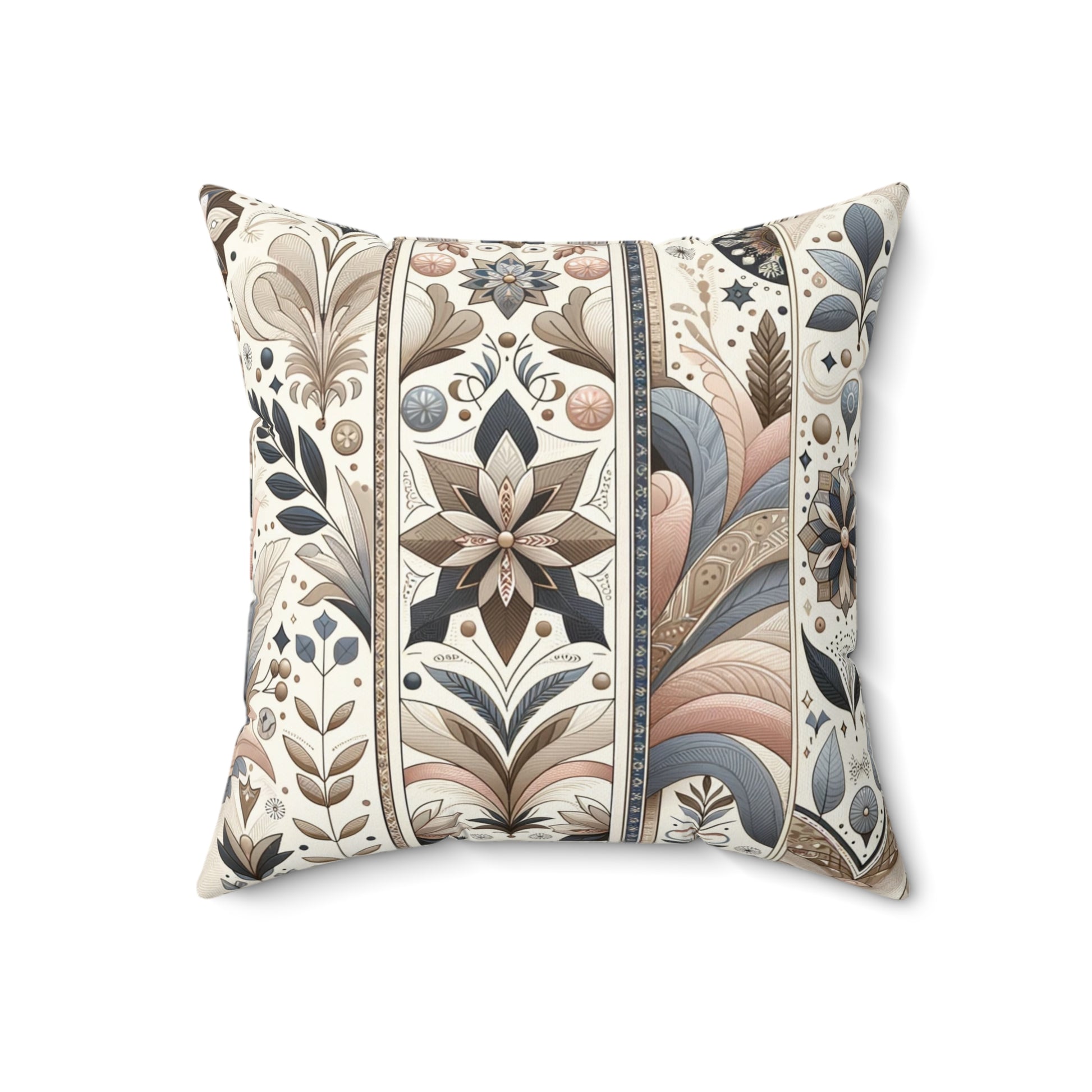 Modern Retro Square Pillow Pastel 3D Floral Illusion Luxurious Elegant Home Living Room Decor Enhancement Decor Comfort for Bedroom or Housewarming Gift New House, Bridal Shower Gift.