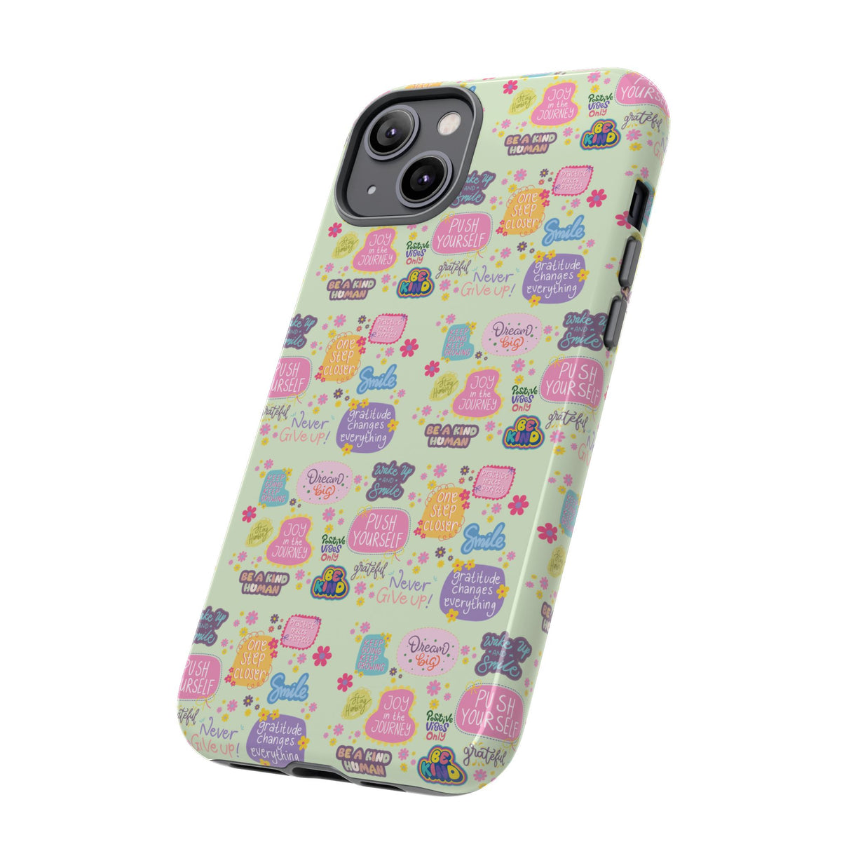 Good Vibes Only Protective Phone Case  Shockproof Slim Aesthetic Motivational Quote Cover, Positive Affirmation Gift for Mom, Teens & Besties | iPhone & Galaxy