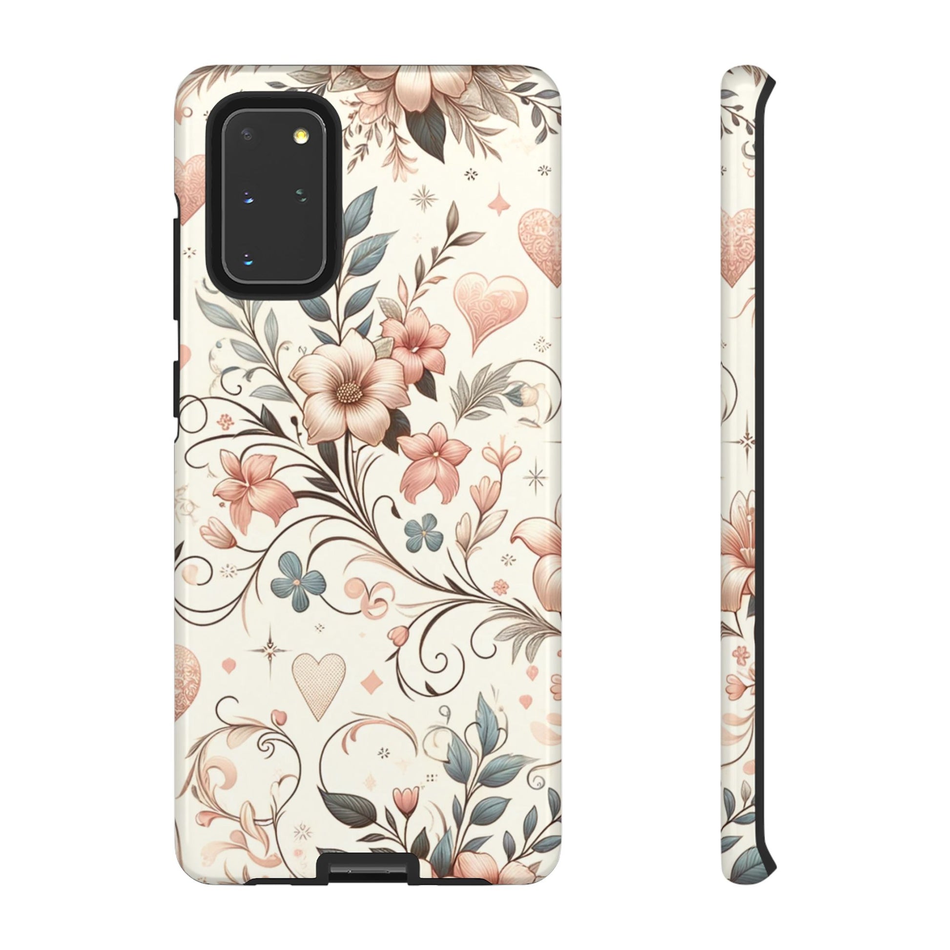 Floral Design Luxury Phone Tough Case Floral Elegant Durable Stylish for Modern Devices iPhone 17, 16 15, Samsung iPhone Samsung Accessory Gift for Her