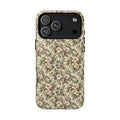Sage Green & Champagne Floral MagSafe Tough Phone Case