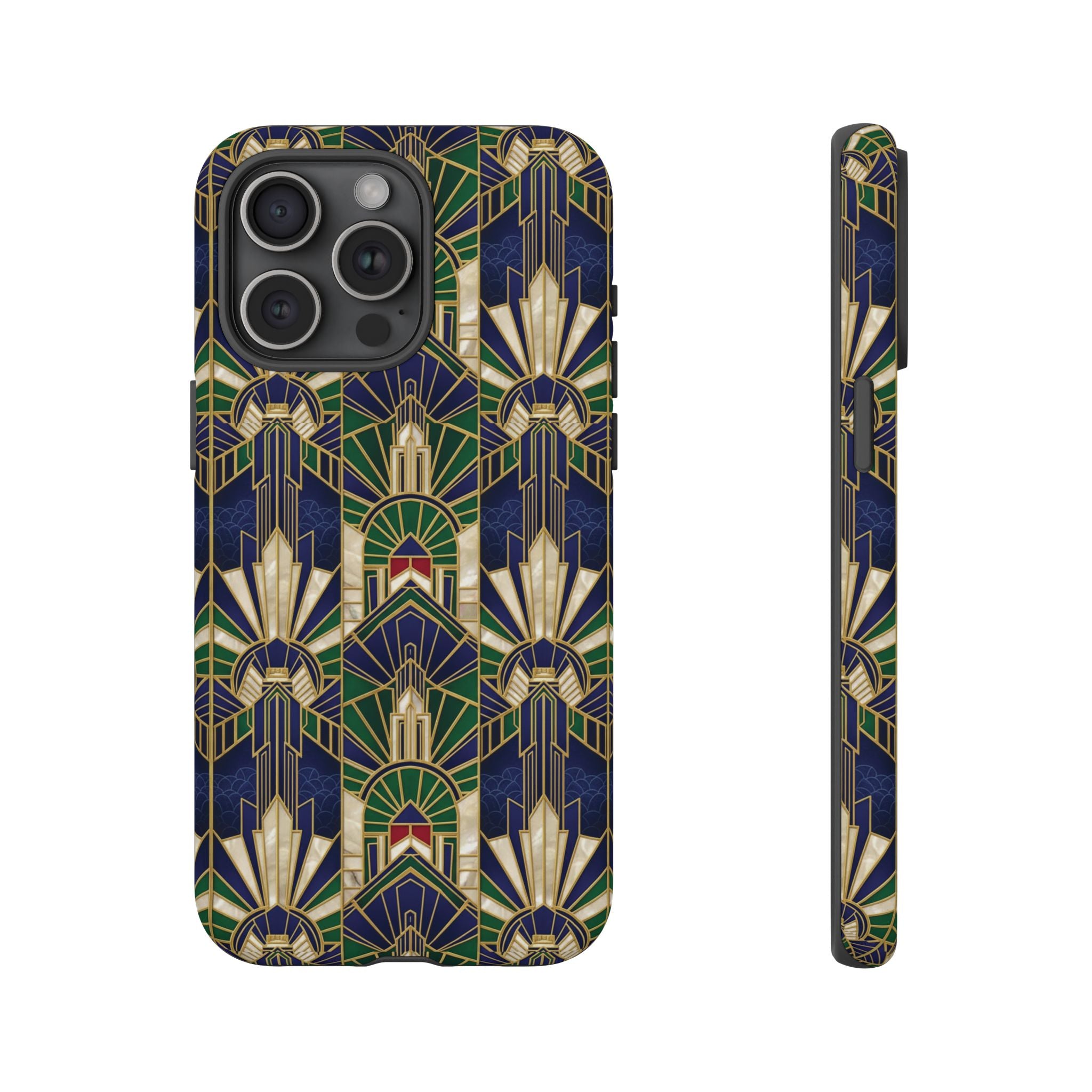 Navy & Gold Art Deco Phone Case — Imperial Art Deco Tough Case