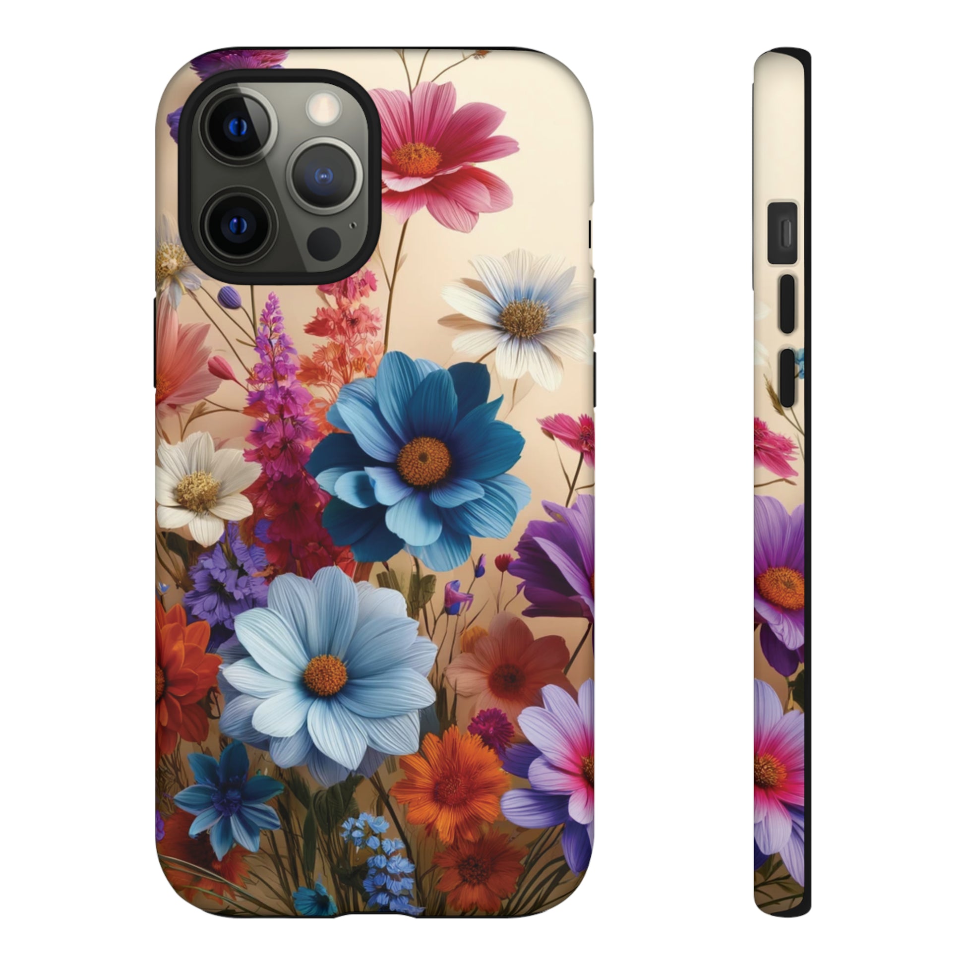 Best Phone Case Floral 3D Illusion Luxury Tough Case Floral Elegant Durable Stylish for Modern Devices iPhone 15, Samsung iPhone Samsung Accessory Gift for Her.