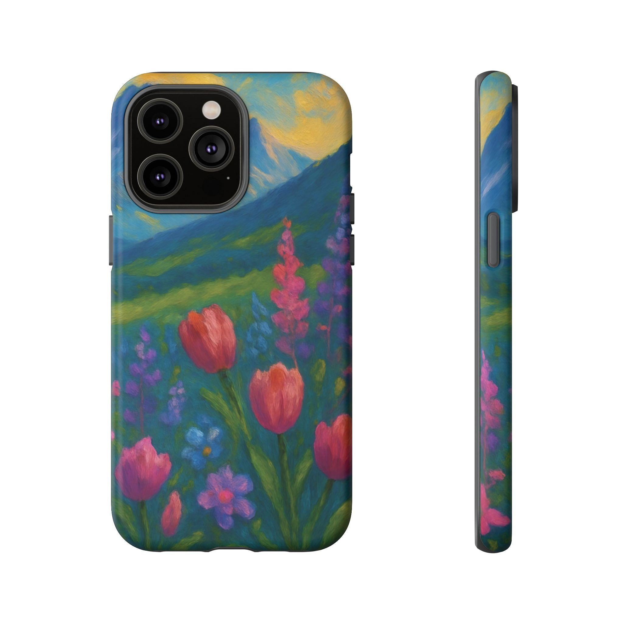 Mountains Wildflowers Phone Case | Vibrant Botanical Floral Design | Nature-Inspired Protective Cover for iPhone & Samsung | Trendy Aesthetic Gift Idea