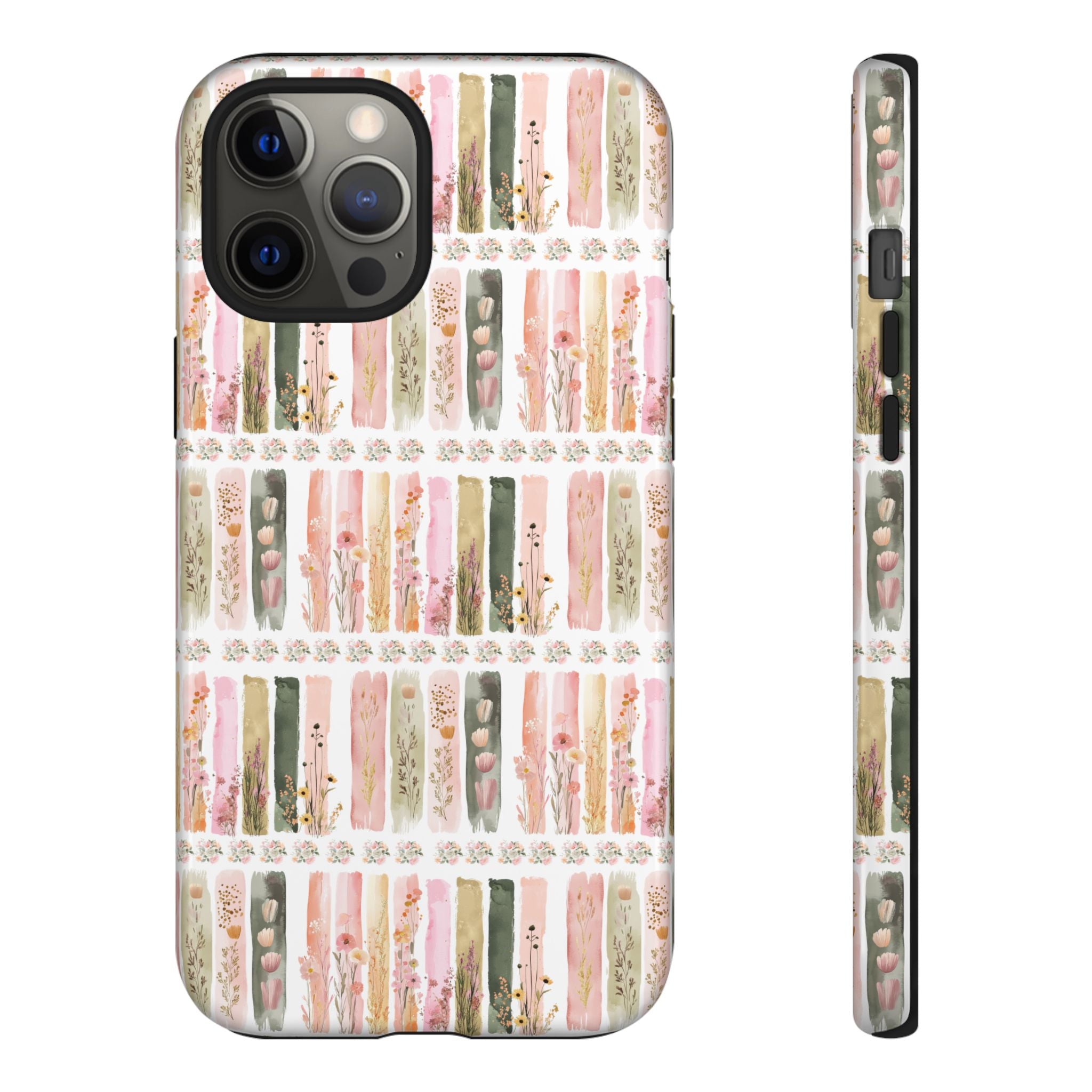 Pastel Brushstroke Floral Phone Case Soft Illusion Flower Design, Aesthetic Protective Cover, Feminine Style, Cute Gift for Her, Fits Most Models