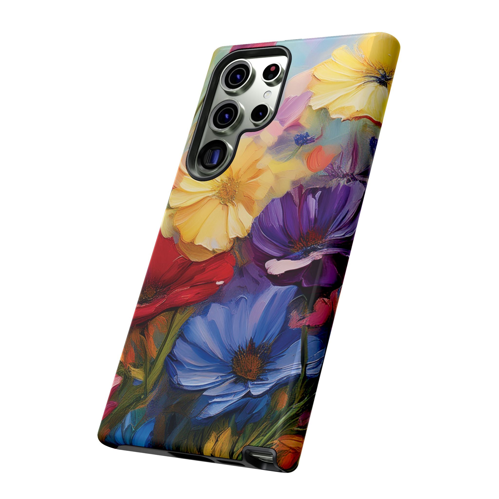 Bold Wildflower Phone Case Bright Hand-Painted Floral Art Vibrant Botanical Design for iPhone & Samsung | Trendy Nature Lover Gift Phone  Galaxy
