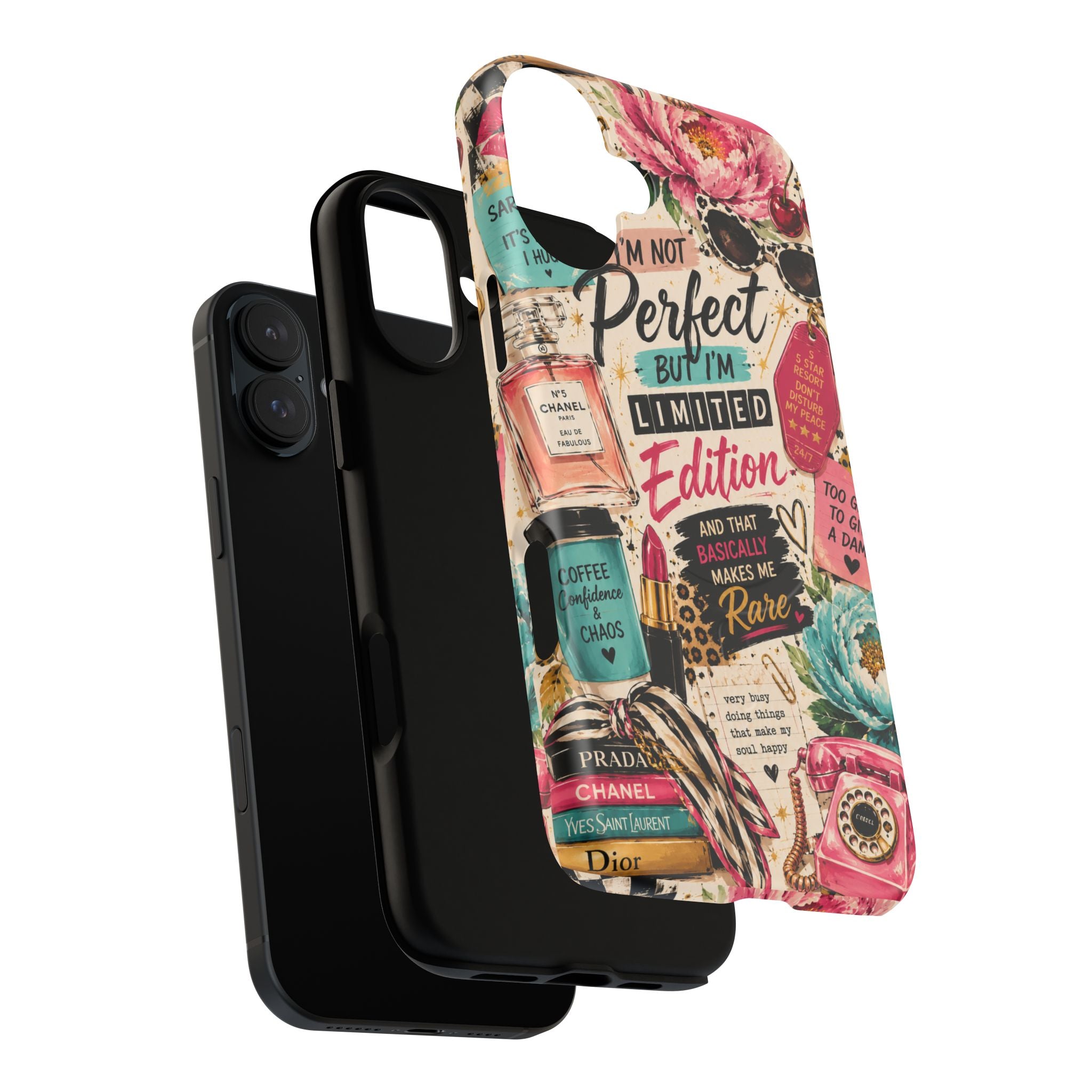 Perfect I'm Limited Edition phone case Tough Magnetic Case has Retro Funny Women's Gift Chic Pink Vintage iPhone & Samsung