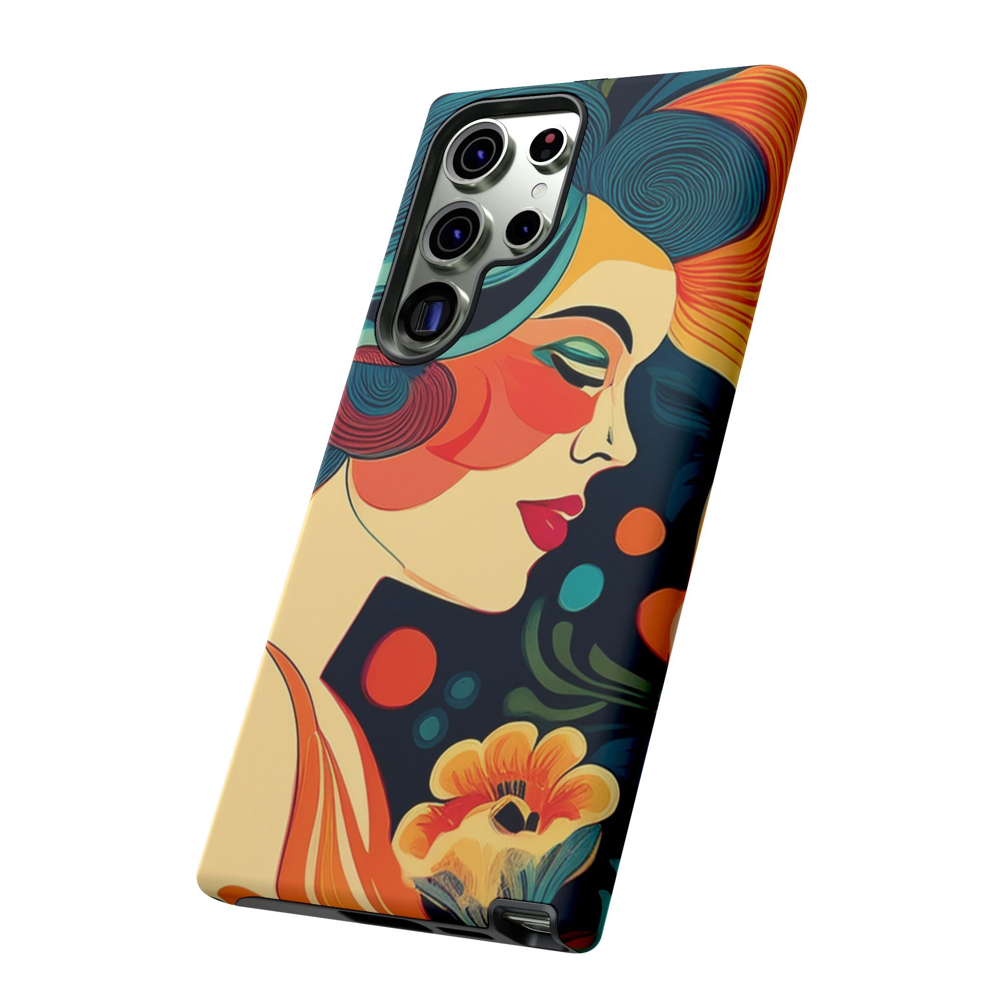 Coque de Téléphone Esthétique Années 50 Rétro Design d'Inspiration Vintage aux Couleurs Pastel Housse Style Mid-Century pour Modèles iPhone et Samsung Galaxy