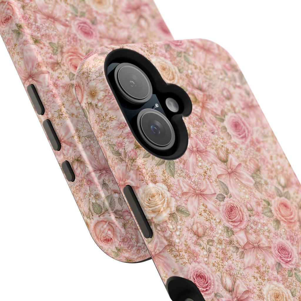 Floral Rose Pattern Magnetic Impact-Resistant Phone Case iPhone and Samsung