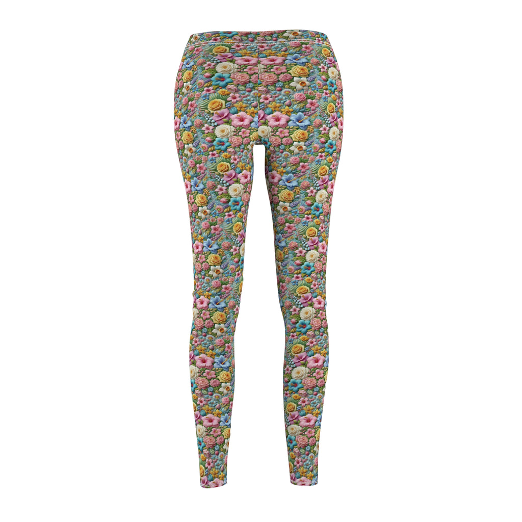 Floral Women's Casual Leggings Stylish, Comfortable High-Waisted Yoga Pants for Everyday Wear, Workout, and Lounge – Perfect Gift Idea for Her – Available in Plus Sizes - MRSBYVALLE